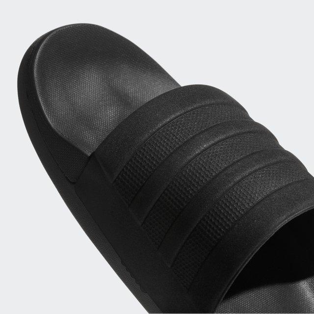 all black adilette slides