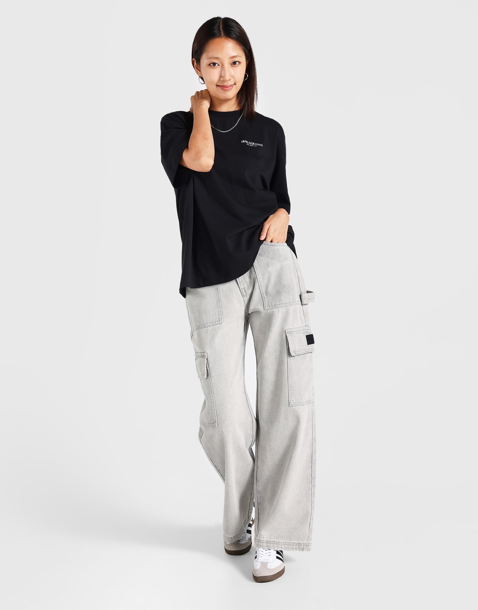 Grey Supply & Demand Division Cargo Jeans Women's JD Sports Malaysia