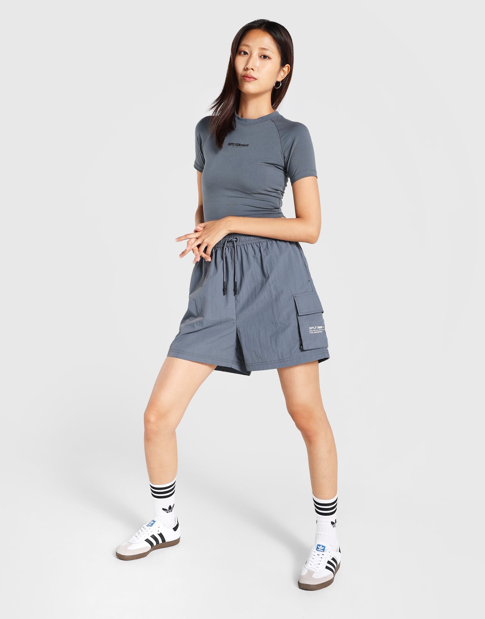 Grey Supply & Demand Self Made Cargo Shorts Women's JD Sports Malaysia