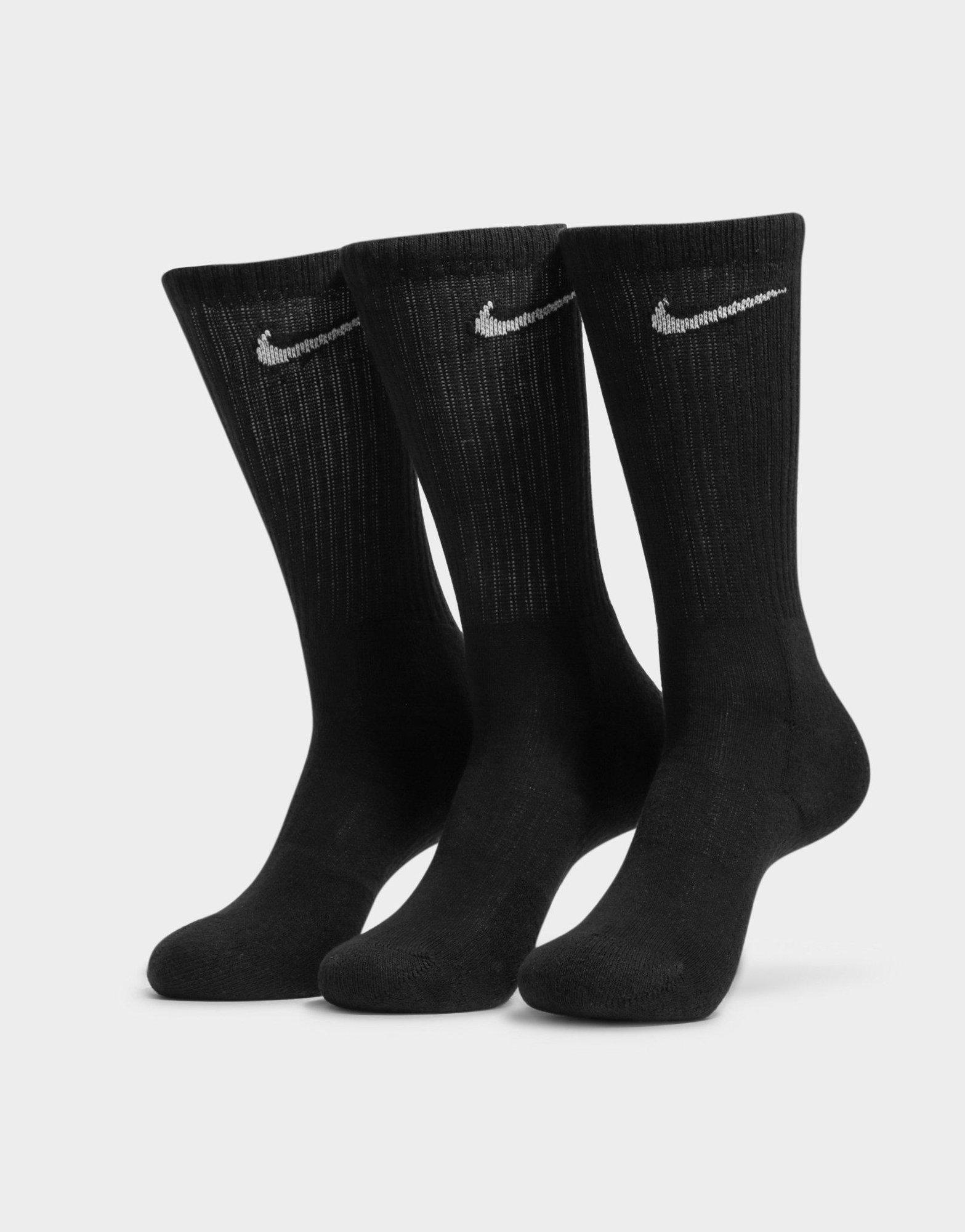 Black Nike 3-Pack Cushioned Crew Socks | JD Sports Malaysia