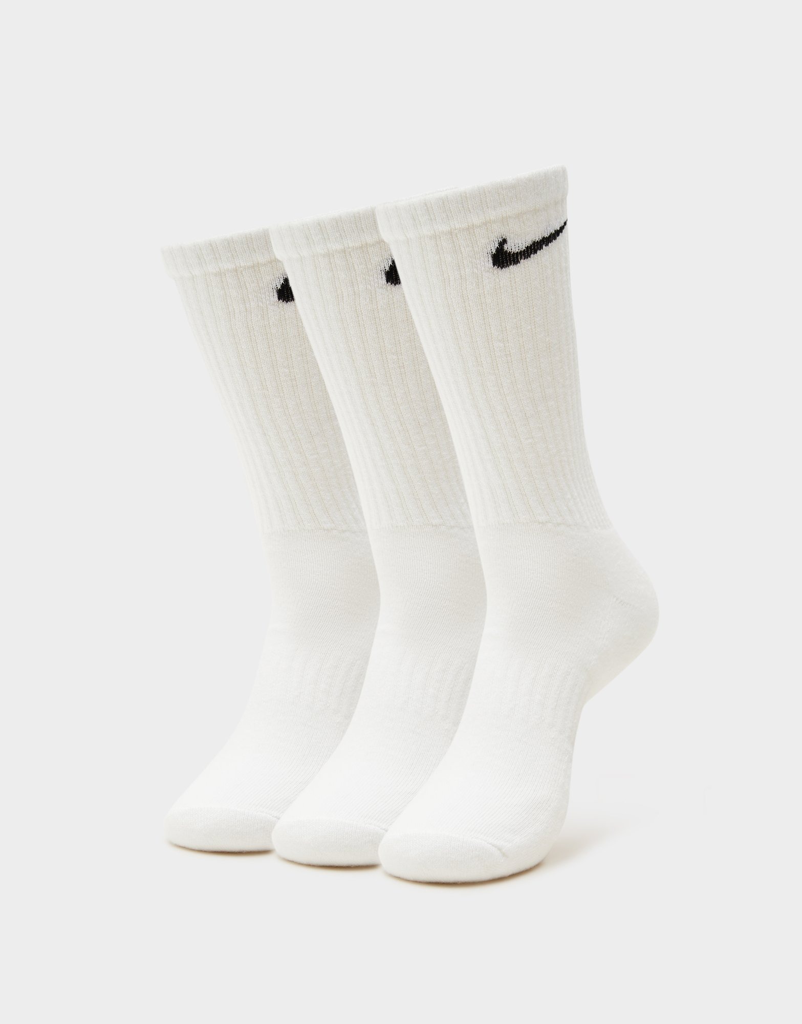 White Nike Everyday Plus Crew Socks 6 Pack - JD Sports