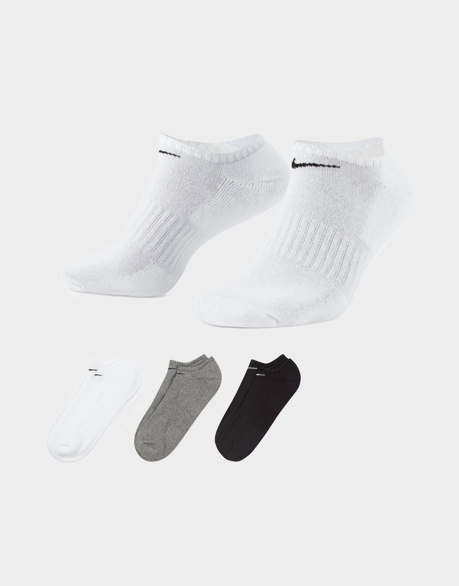 Multi Nike Everyday Cushioned Training NoShow Socks (3 Pairs) JD