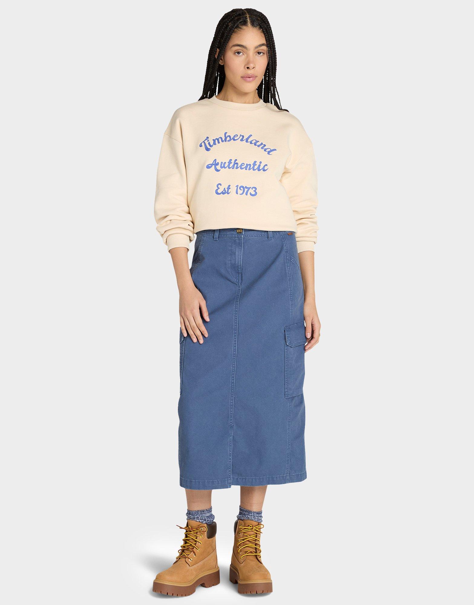 Timberland Brushed Back Chest Graphic Crew Sweatshirt