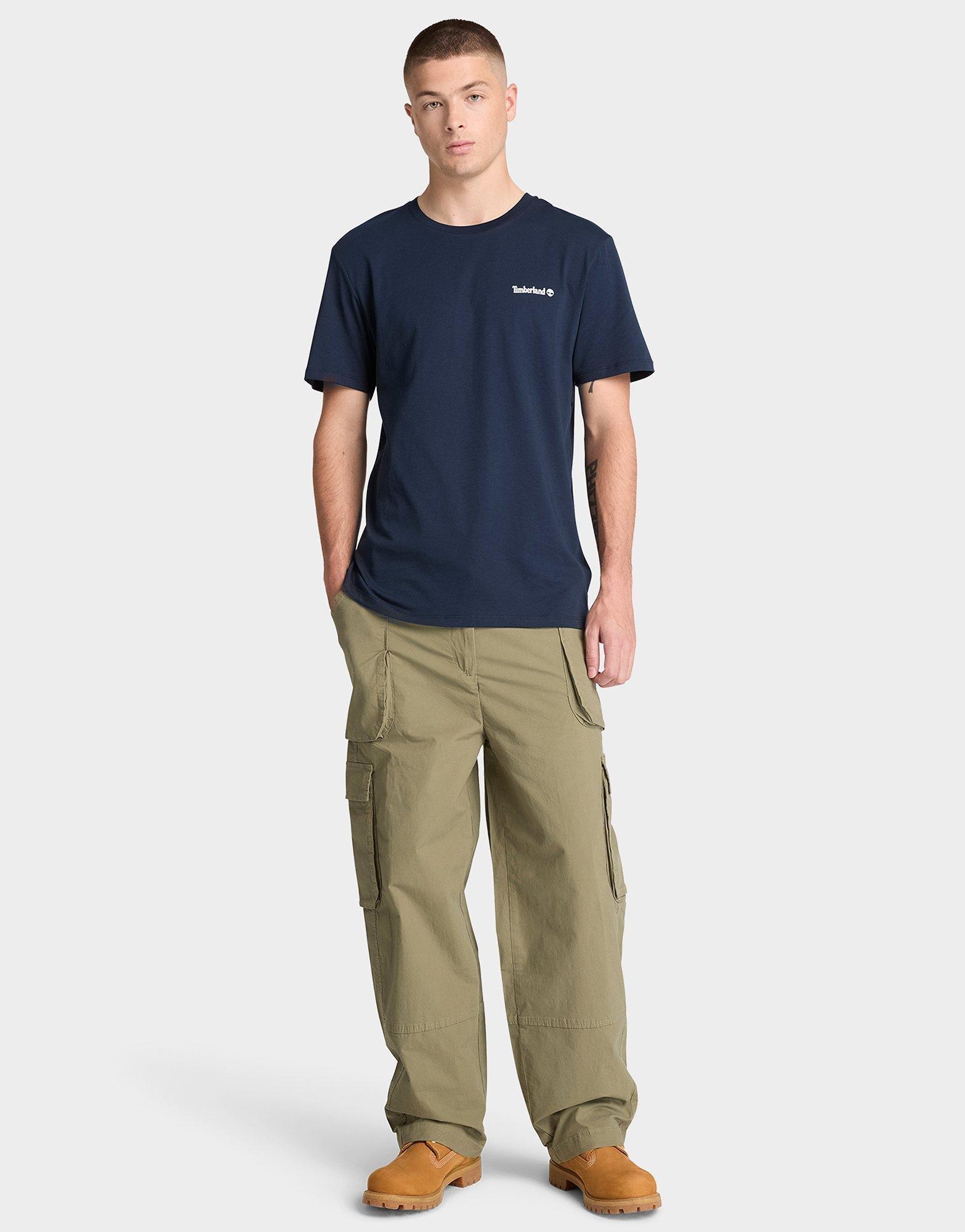 Timberland Small Linear Logo Print Tee