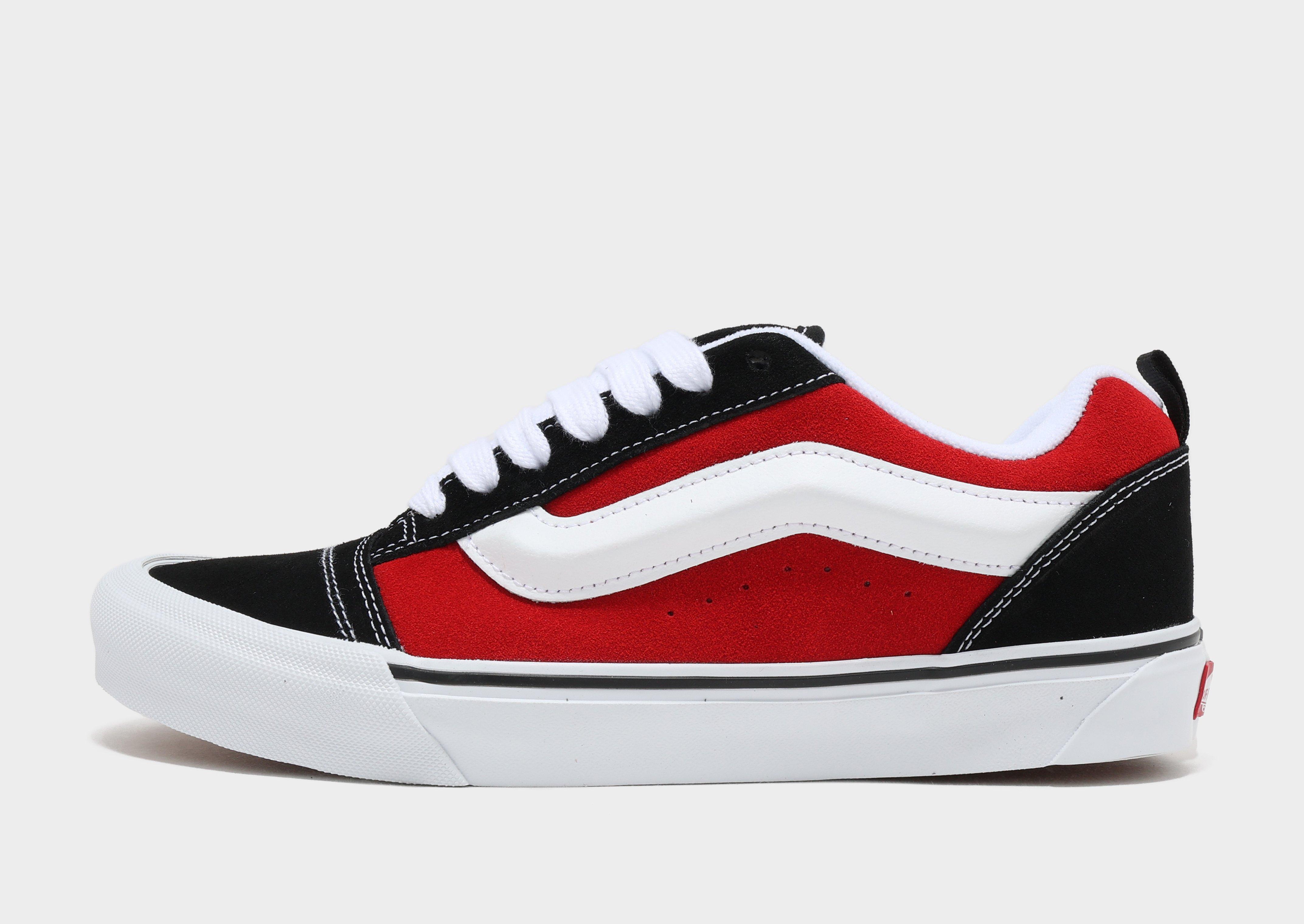 Red vans low hot sale top old skool