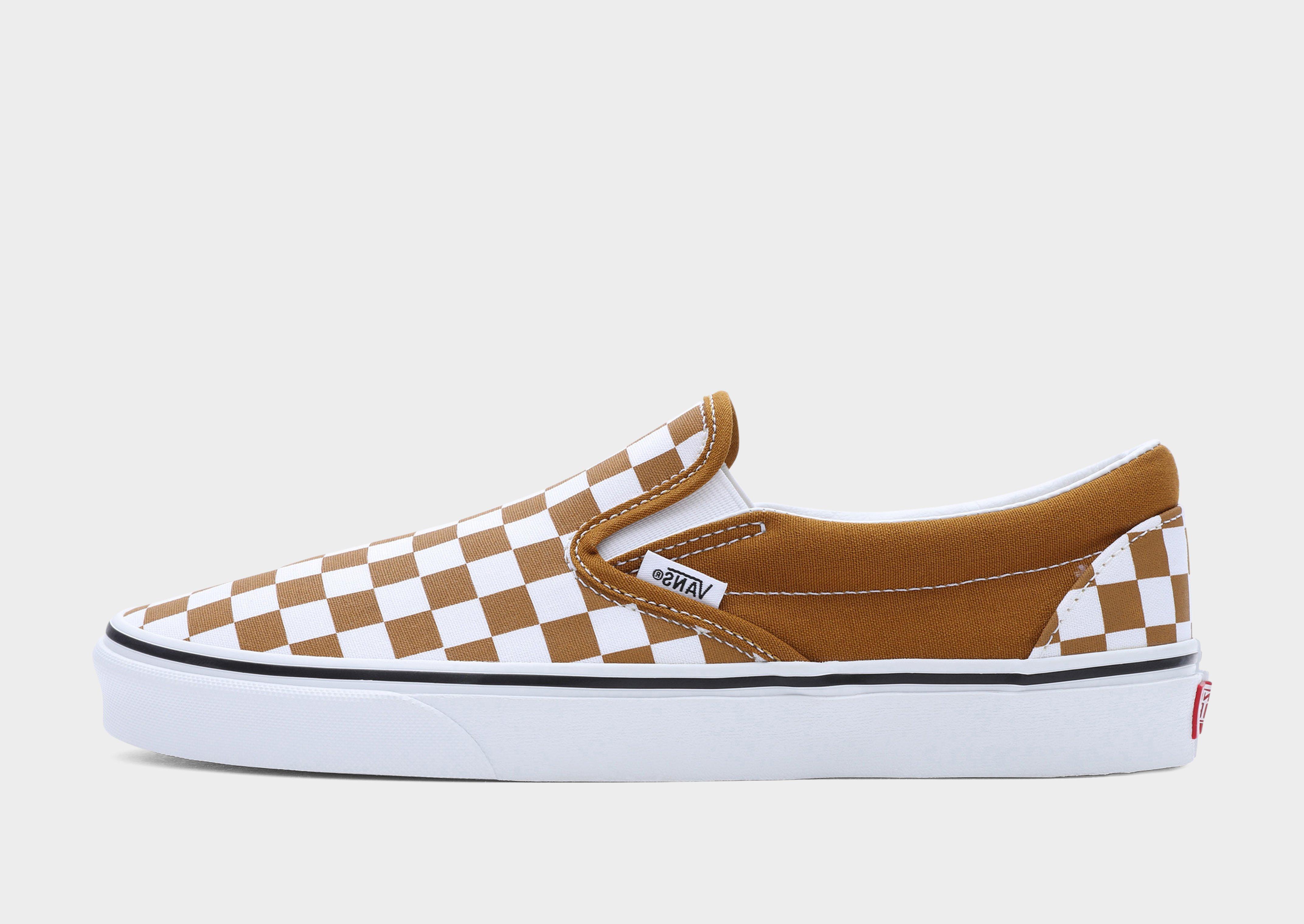 Vans slip on checkerboard on sale beige