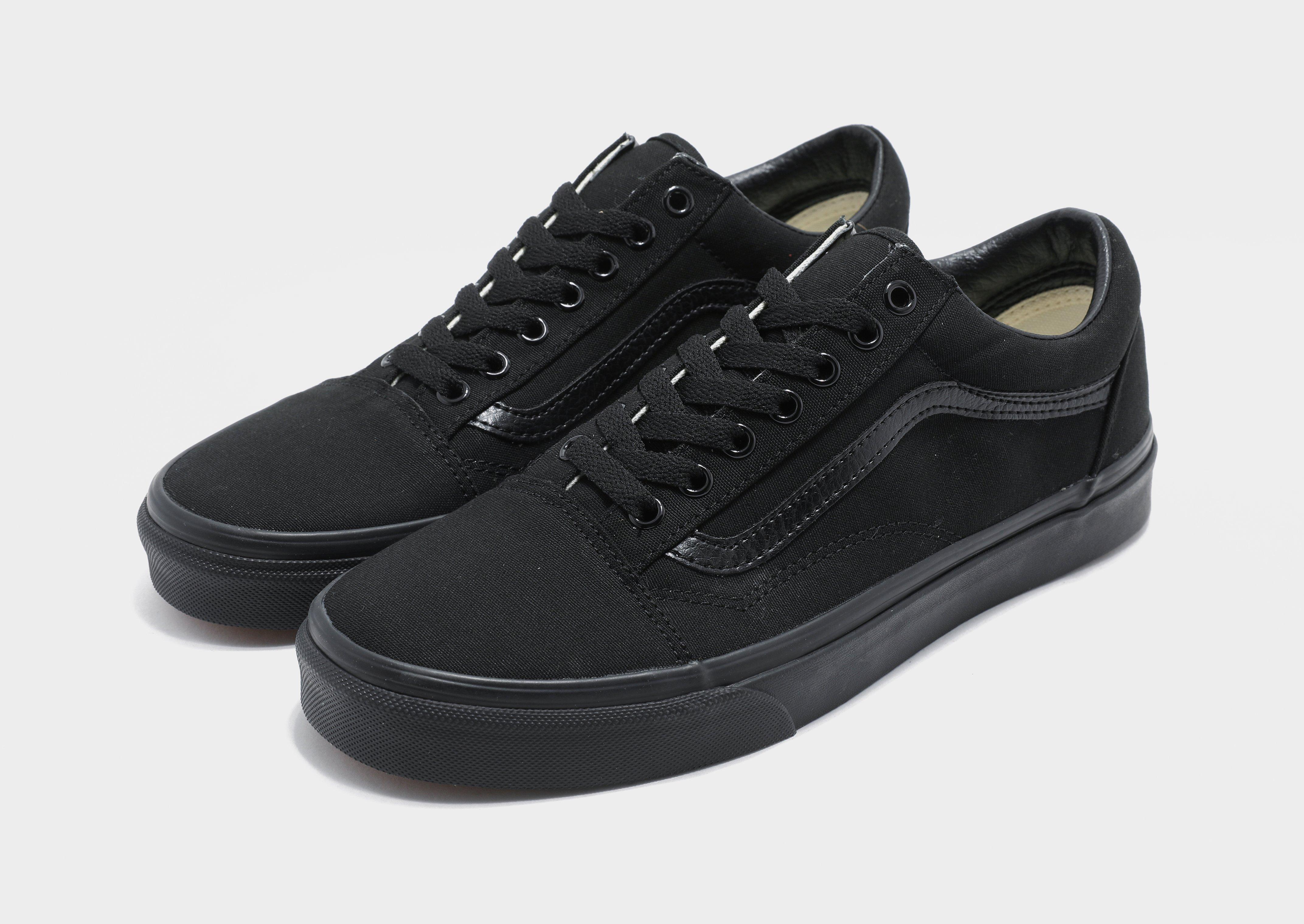 All black vans hot sale womens old skool