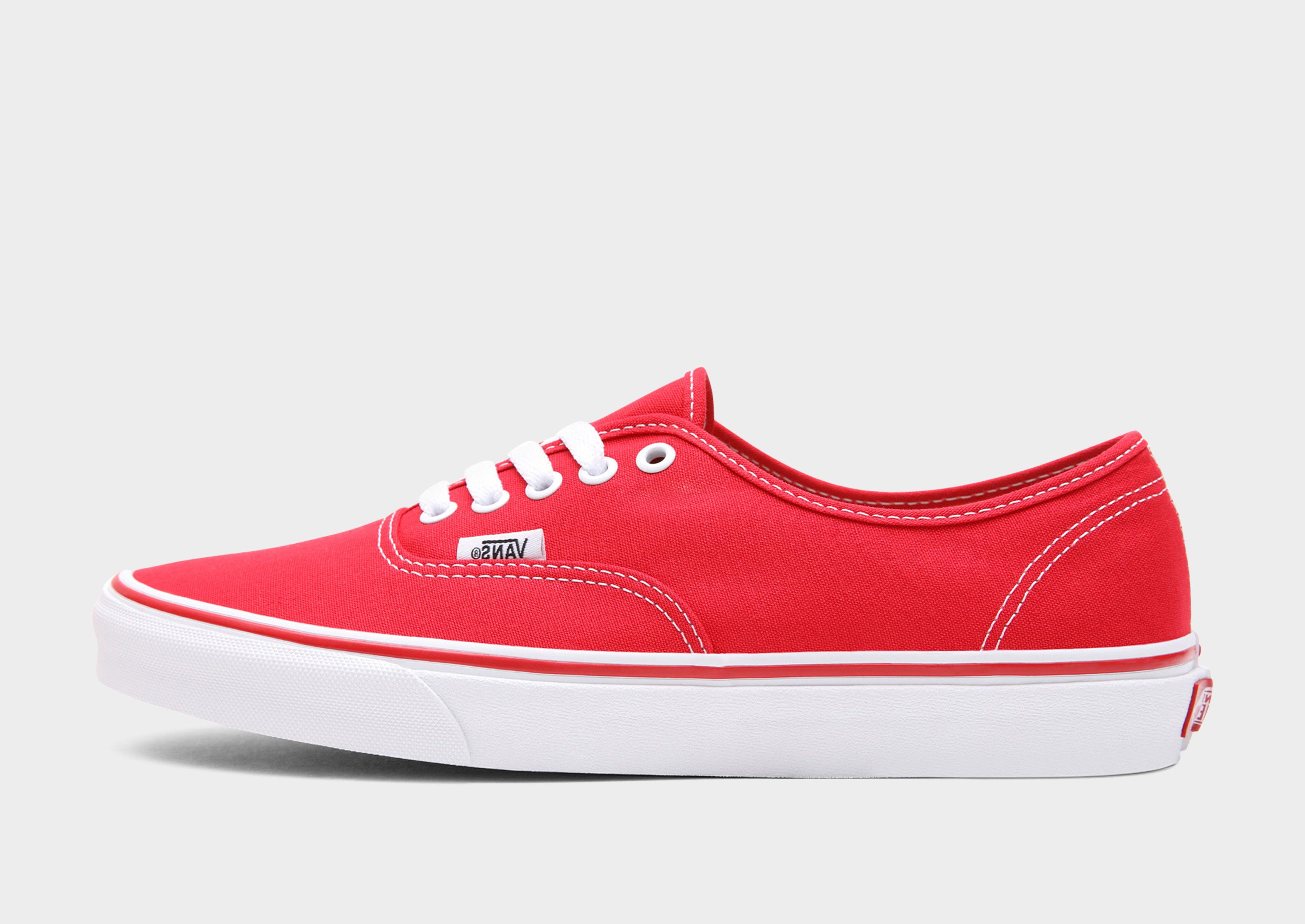 Vans authentic deals black red