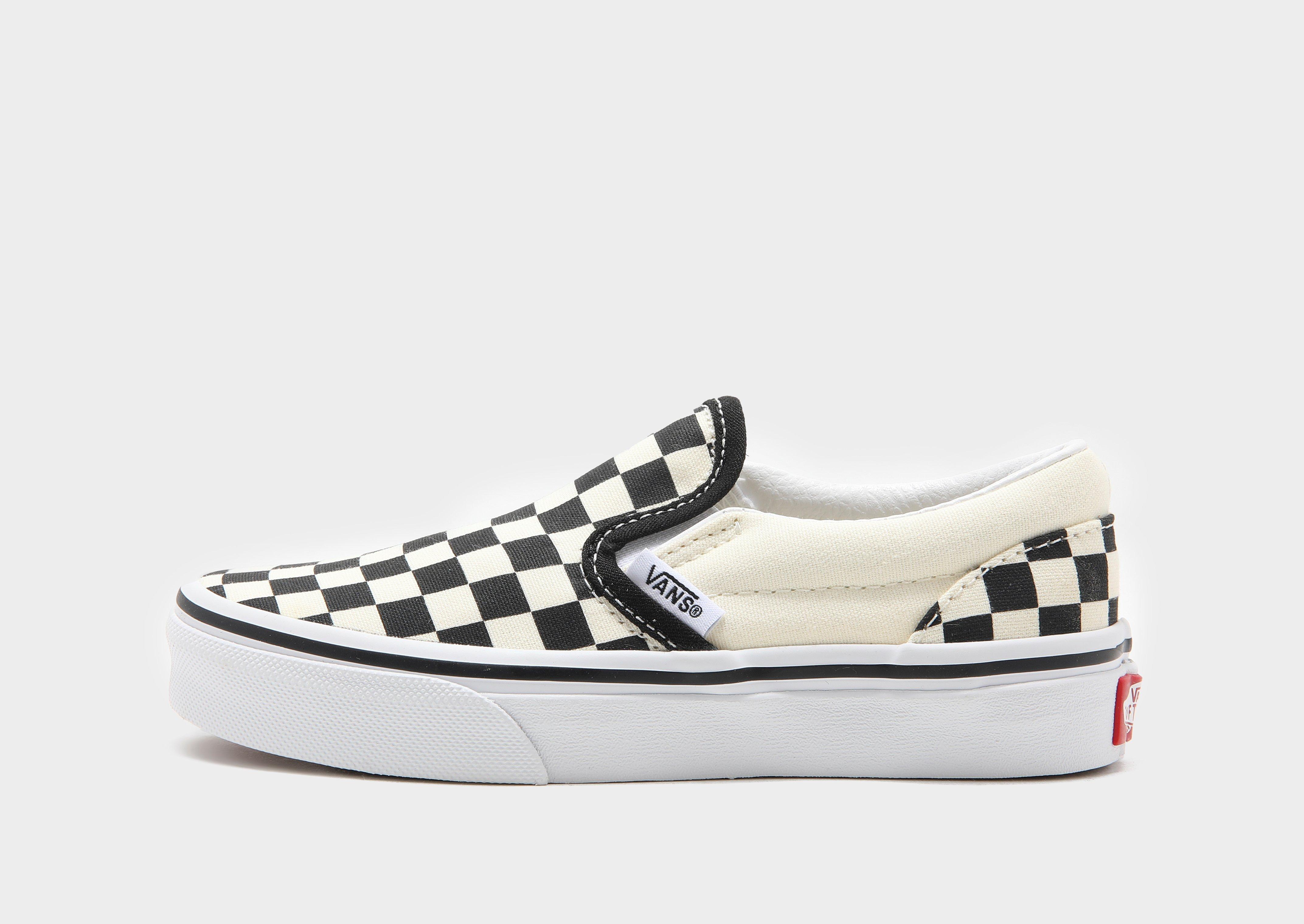 Black gingham hotsell slip on vans