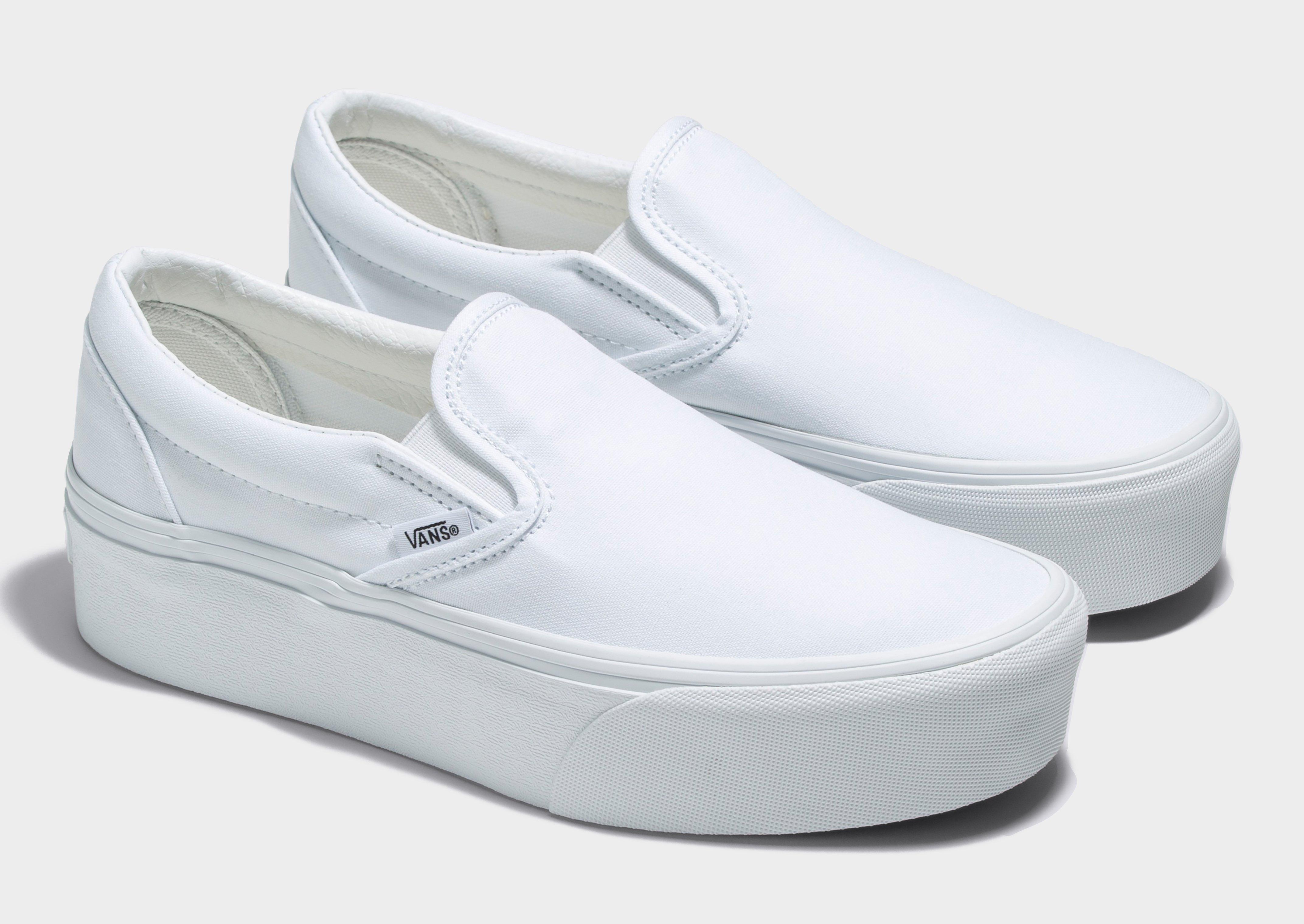 White Vans UA Classic Slip-On Stackform | JD Sports UK