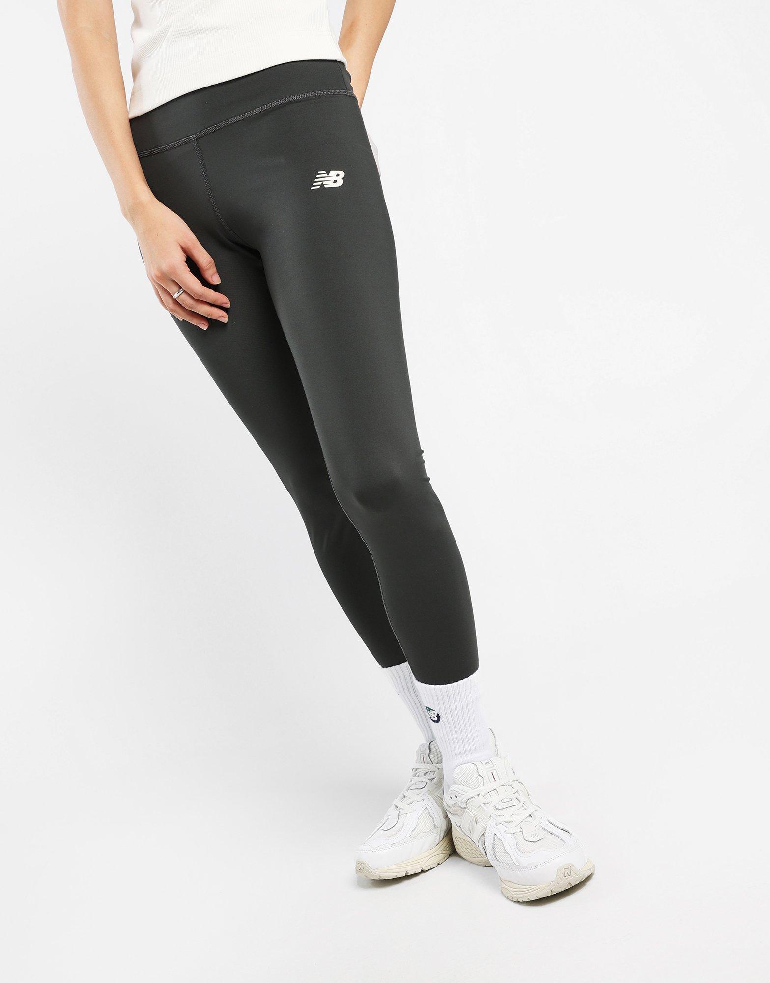 Black New Balance Linear Heritge Logo Leggings Women's - JD Sports Singapore