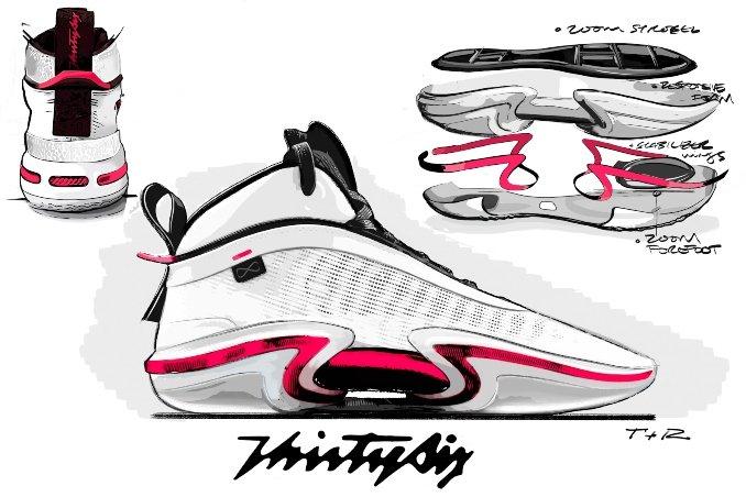 Boceto de diseño de Air Jordan XXXVI