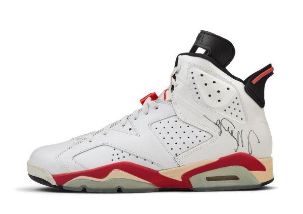 Air Jordan VI white / Infrared - Black