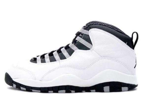 Air Jordan X White / Black – Light Steel Grey