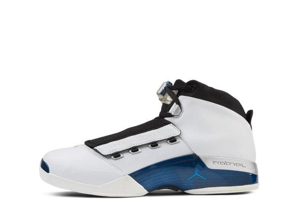 Air Jordan XVII White / College Blue - Black