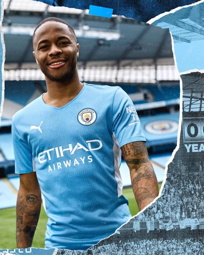 Eerste voetbaltenue 2021-22 de Manchester City