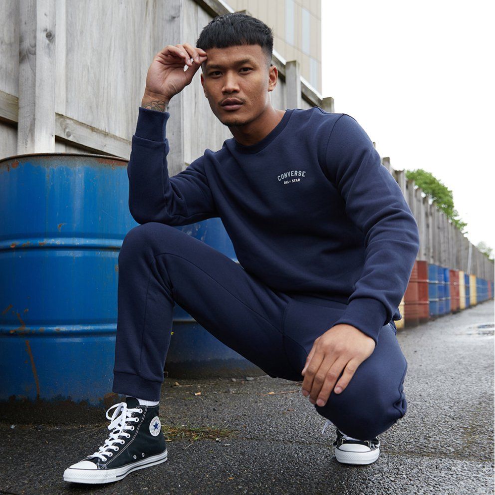 Navy converse store tracksuit mens