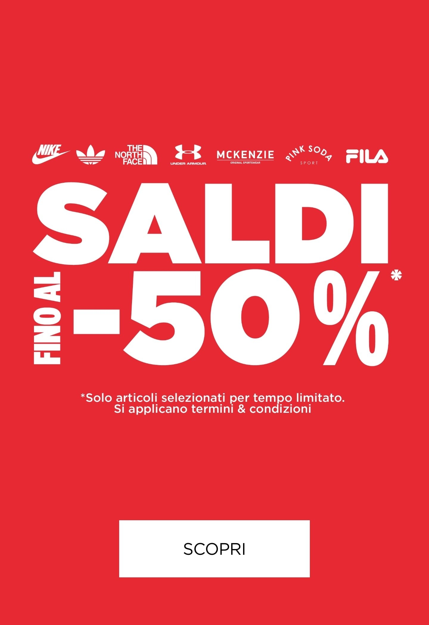 Saldi shop articoli sportivi