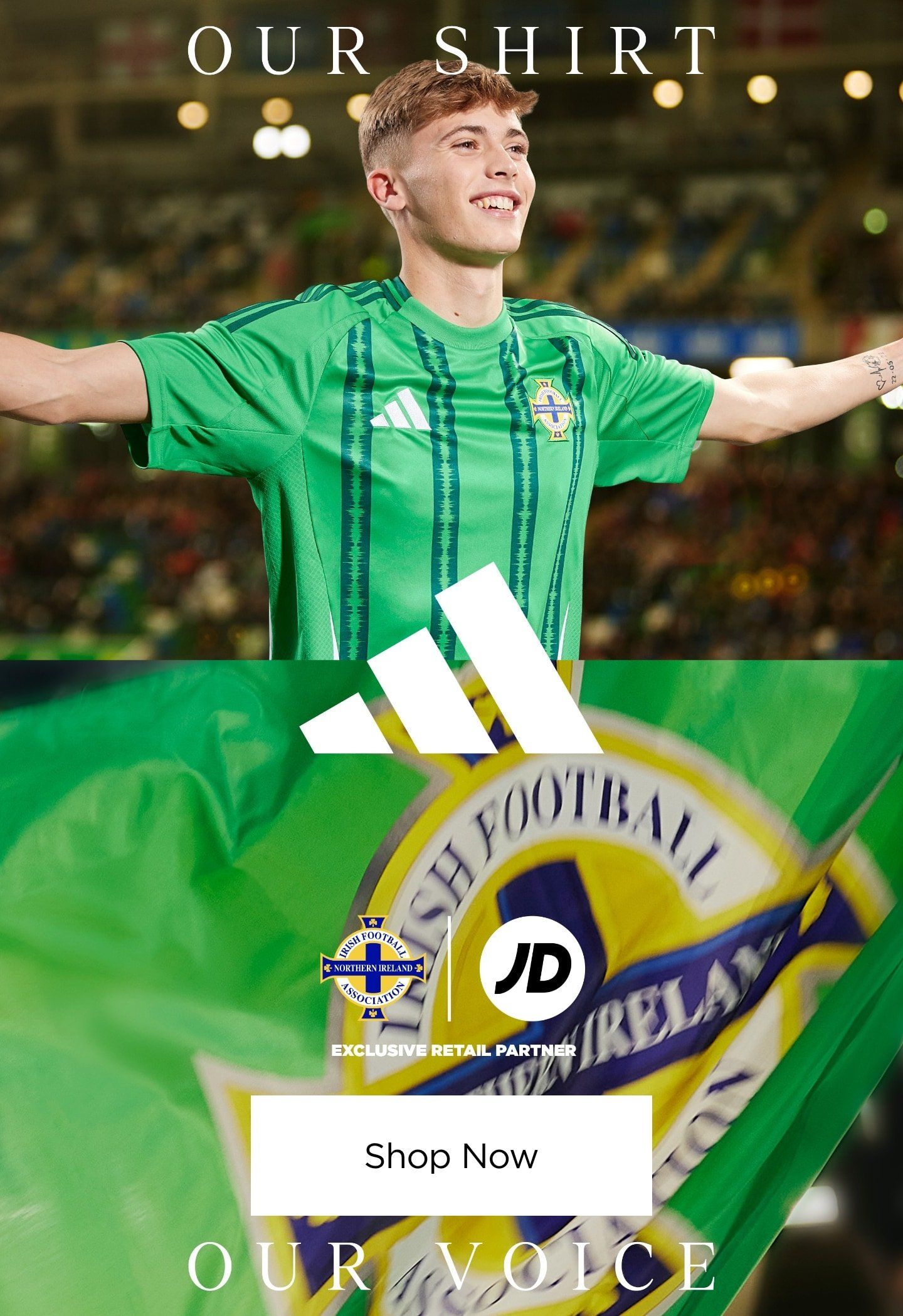 Northern Ireland Football Kit Official Partner JD Sports