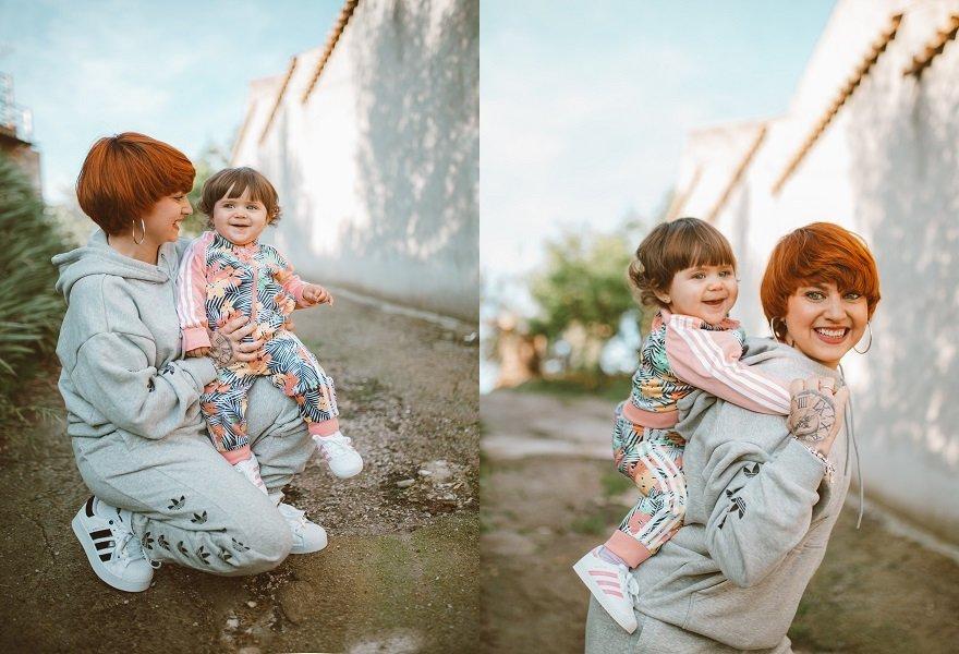  Influencerin @jessicaamini mit ihrer Tochter im Partnerlook