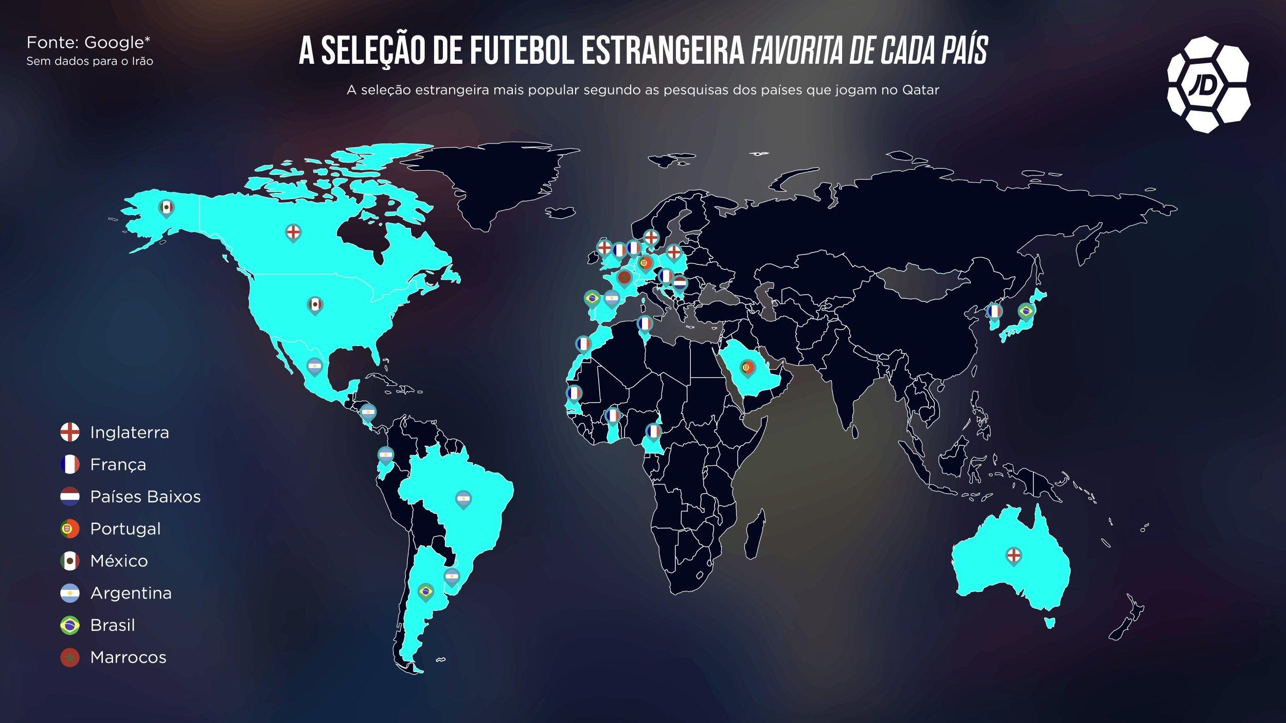 A seleção estrangeira favorita de cada país do Campeonato do Mundo - JD  Sports Blog