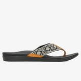REEF ORTHO-BOUNCE WOVEN SLIPPERS ZWART/WIT DAMES
