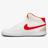 NIKE COURT VISION MID SNEAKERS WIT/ROOD HEREN