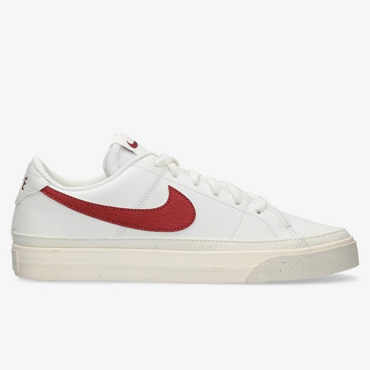 NIKE COURT LEGACY NN SNEAKERS WIT/ROOD DAMES