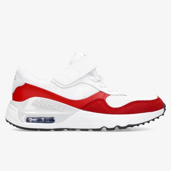 NIKE AIR MAX SYSTM SNEAKERS WIT/ROOD KINDEREN