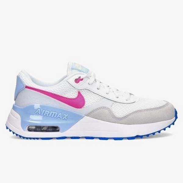 NIKE AIR MAX SYSTM SNEAKERS WIT/ROZE KINDEREN