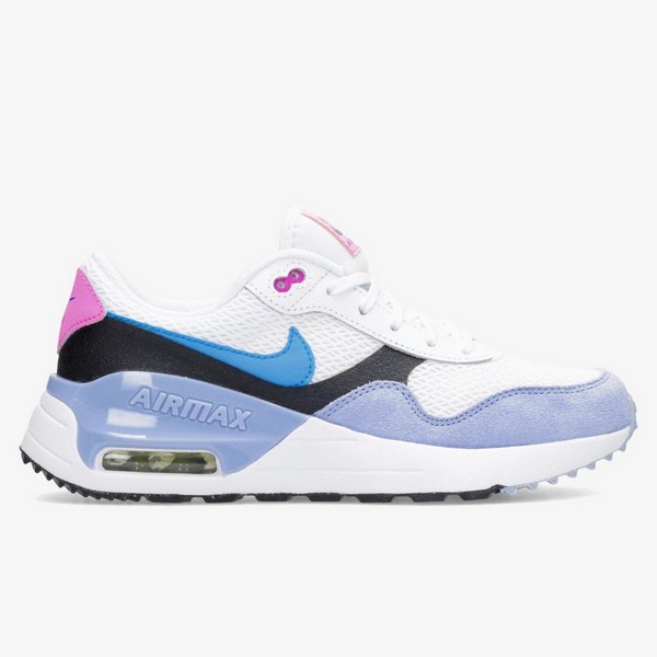 NIKE AIR MAX SYSTM SNEAKERS WIT/BLAUW KINDEREN