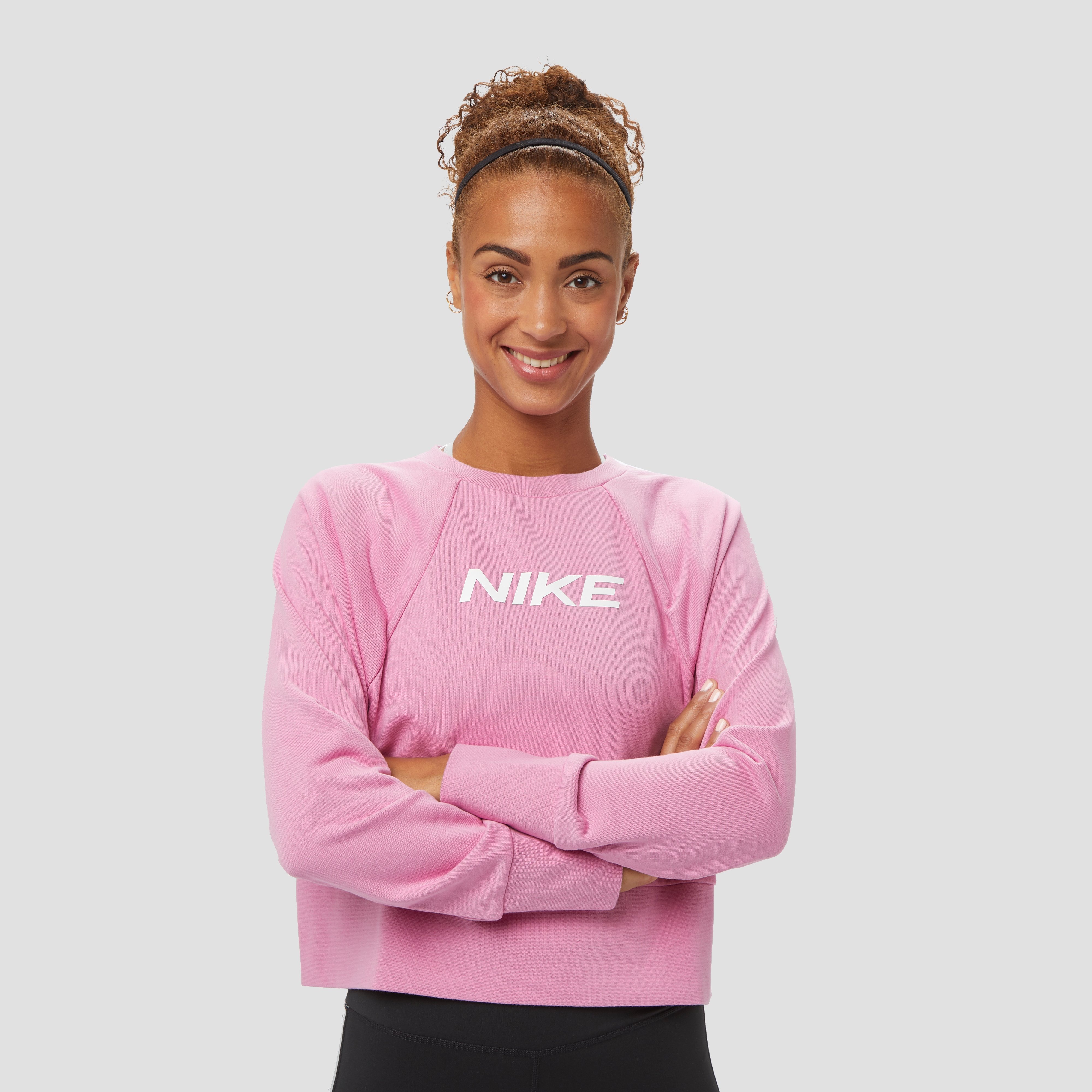 NIKE DRIFIT GET FIT SPORT SWEATER ROZE DAMES