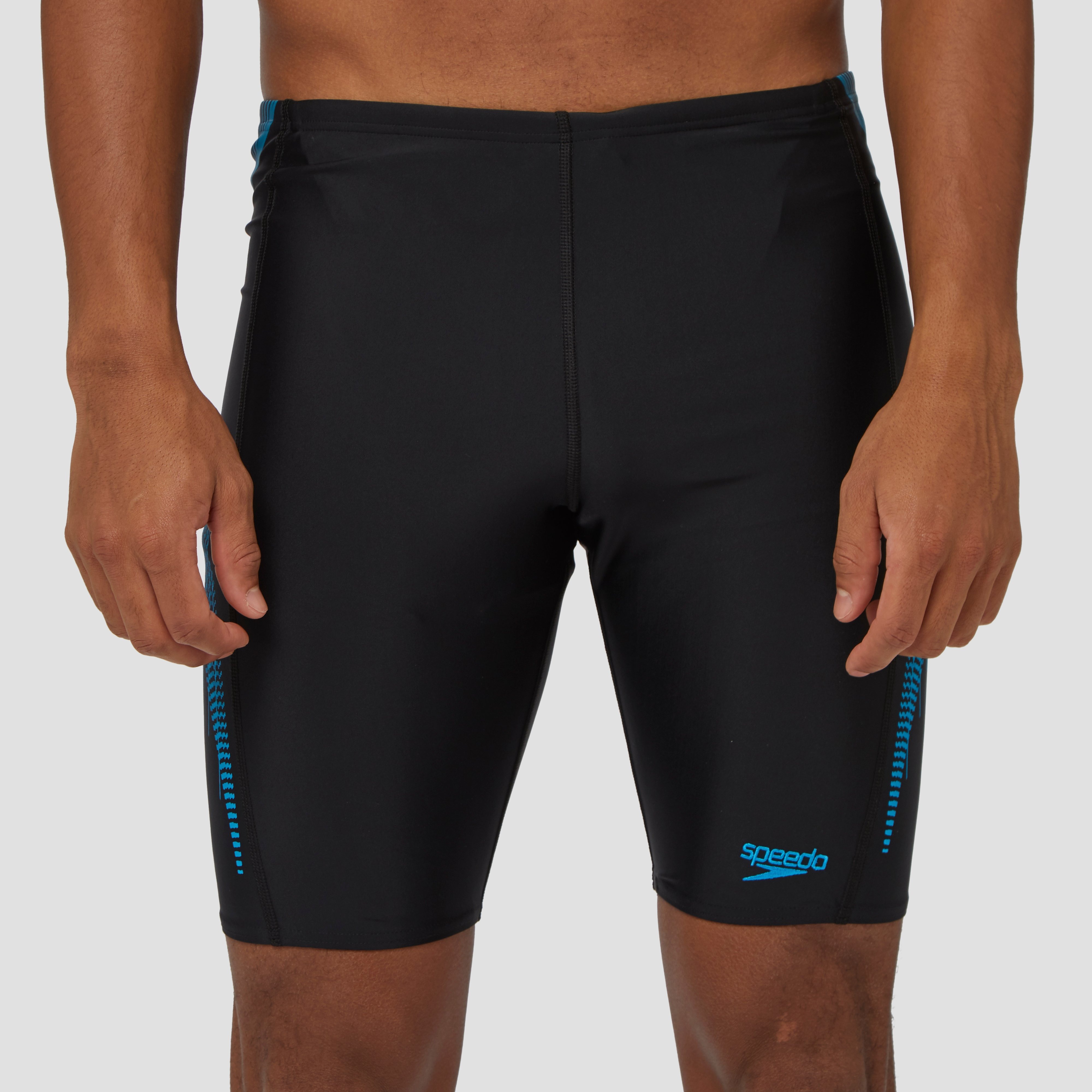 SPEEDO TECH PANEL JAMMER ZWEMBROEK ZWART/BLAUW HEREN Perrysport