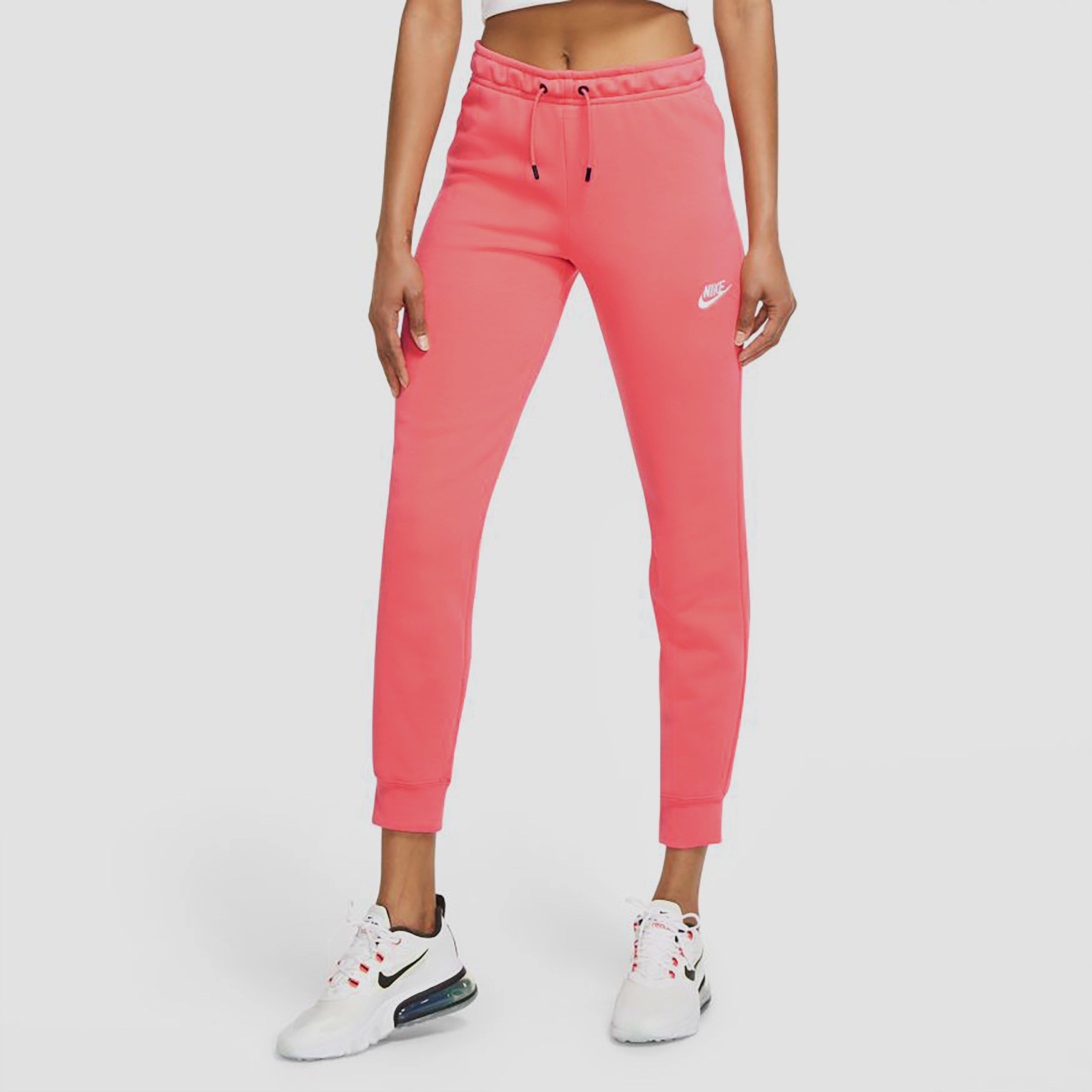 NIKE SPORTSWEAR ESSENTIALS FLEECE PRINT JOGGINGBROEK ROZE DAMES