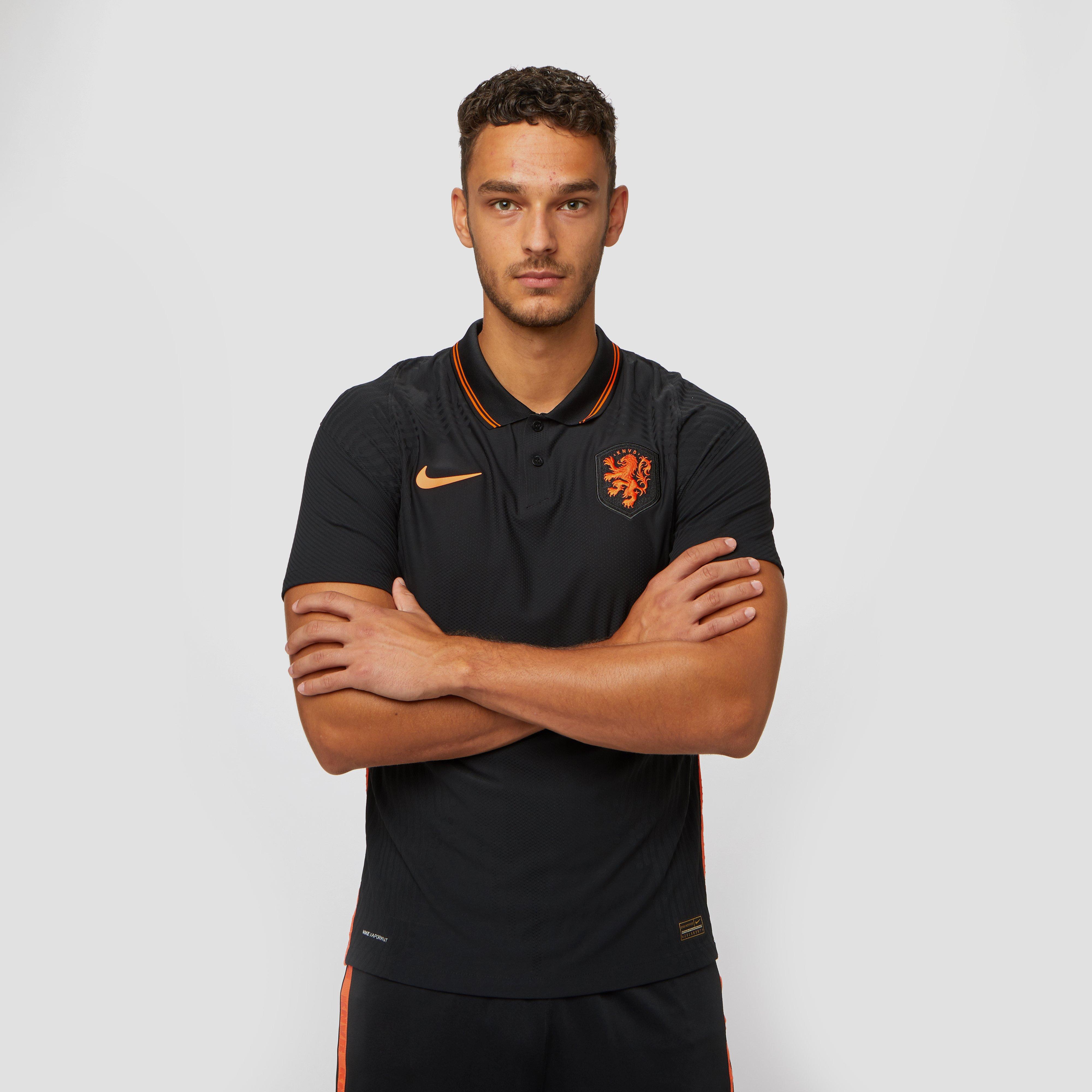 Nike Uefa Euro 2020 2021 Knvb Nederland Vapor Match Uitshirt 20 22 Zwart Oranje Heren