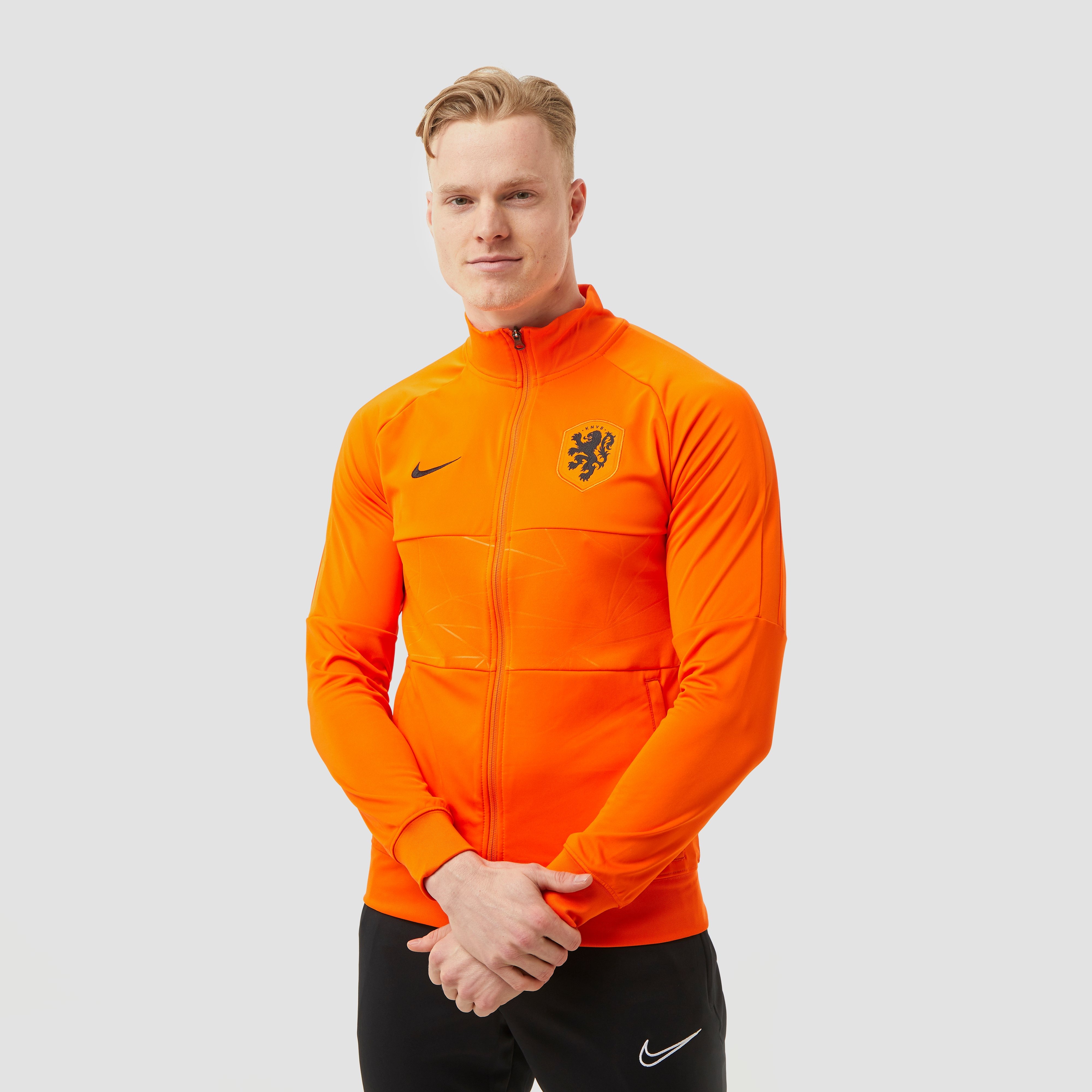 NIKE UEFA EURO 2020 KNVB NEDERLAND I96 ANTHEM TRACK VOETBALJAS 20/22 ORANJE HEREN