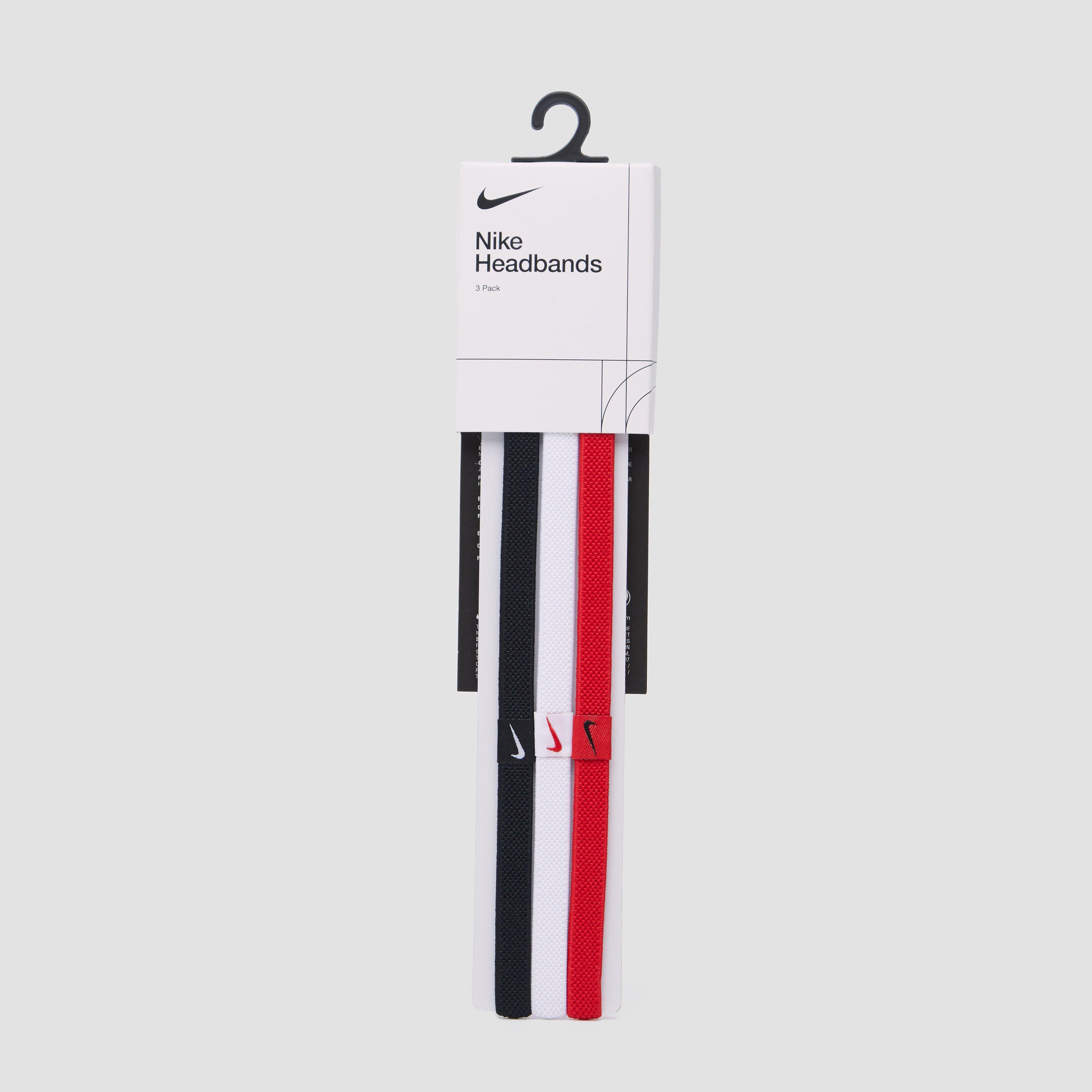 Nike elastieken haarbandjes 3-pack zwart rood