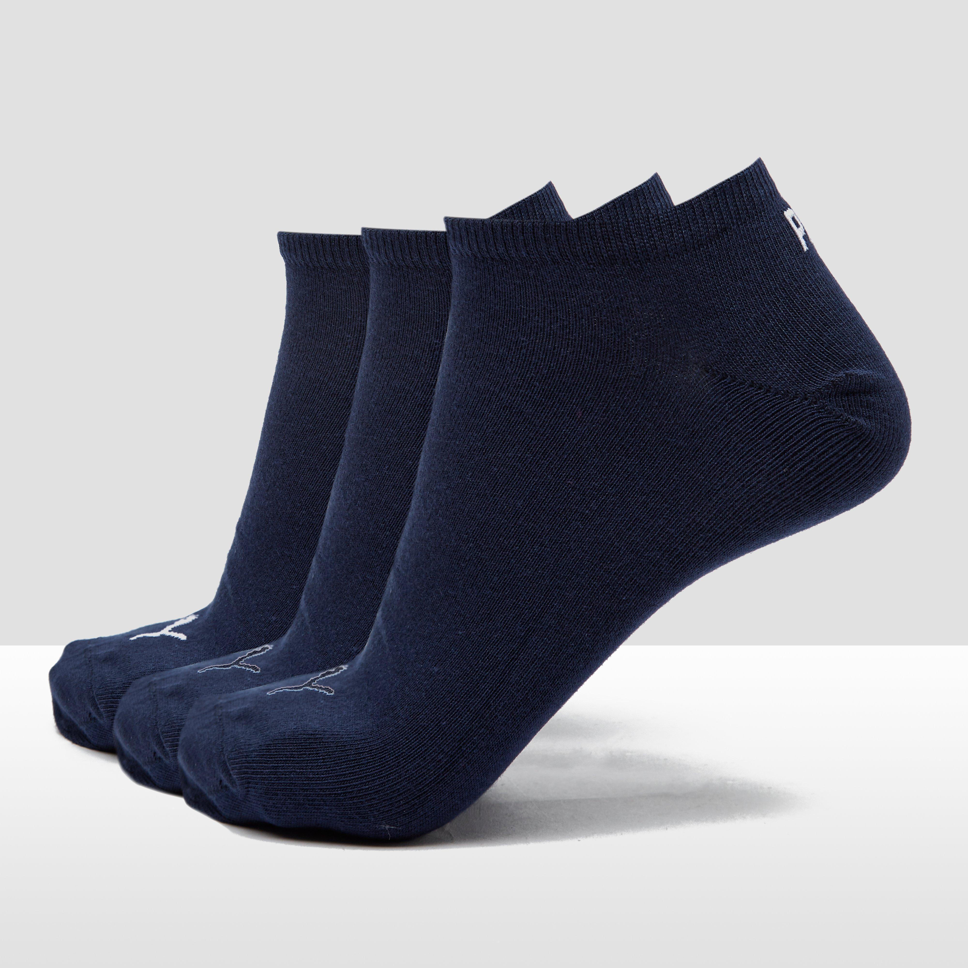 PUMA 3-PACK SNEAKER SOKKEN BLAUW