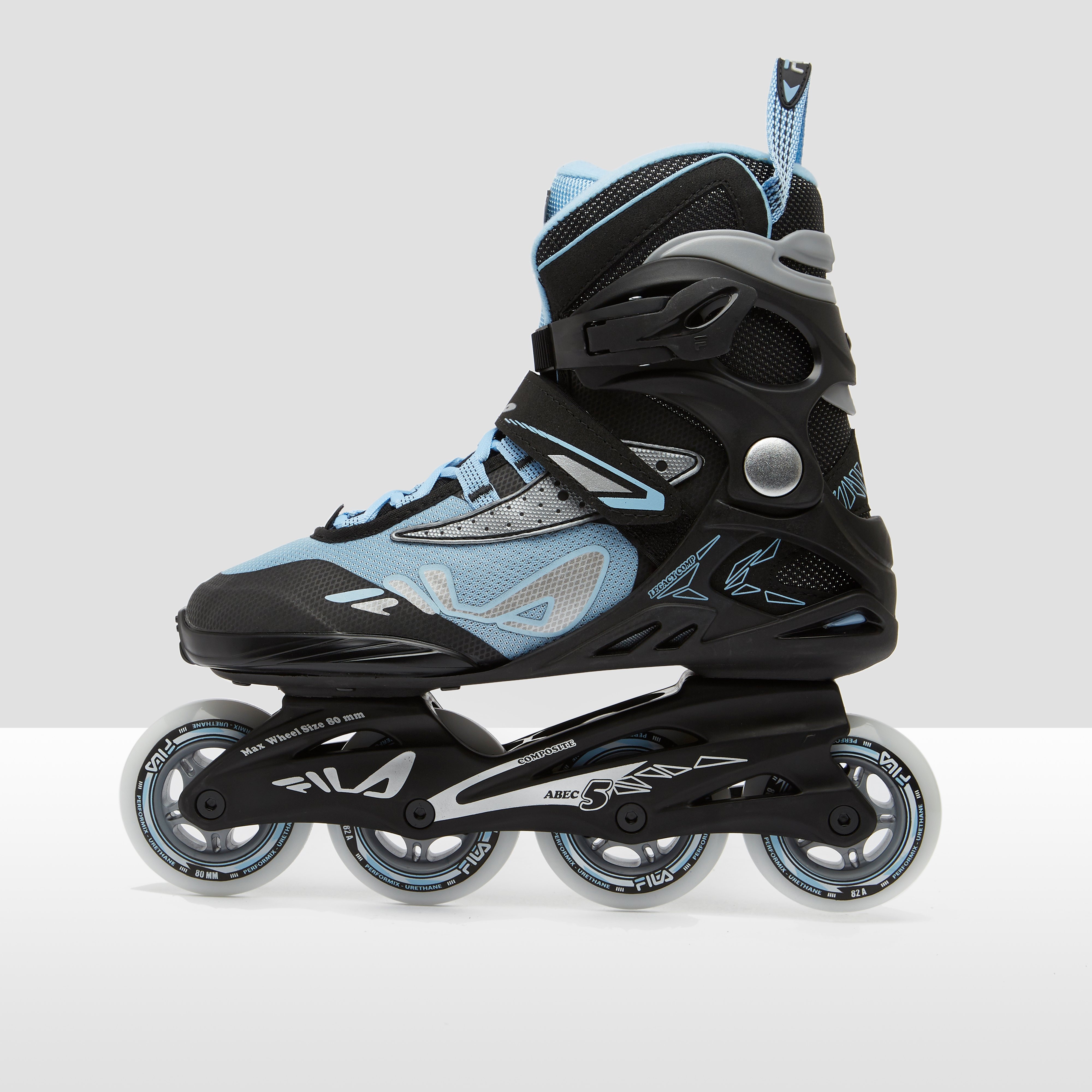 FILA COMP SKATES ZWART/BLAUW DAMES