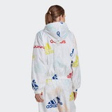 ADIDAS ESSENTIALS MULTI-COLORED LOGO LOOSE FIT OUTDOORJAS WIT DAMES