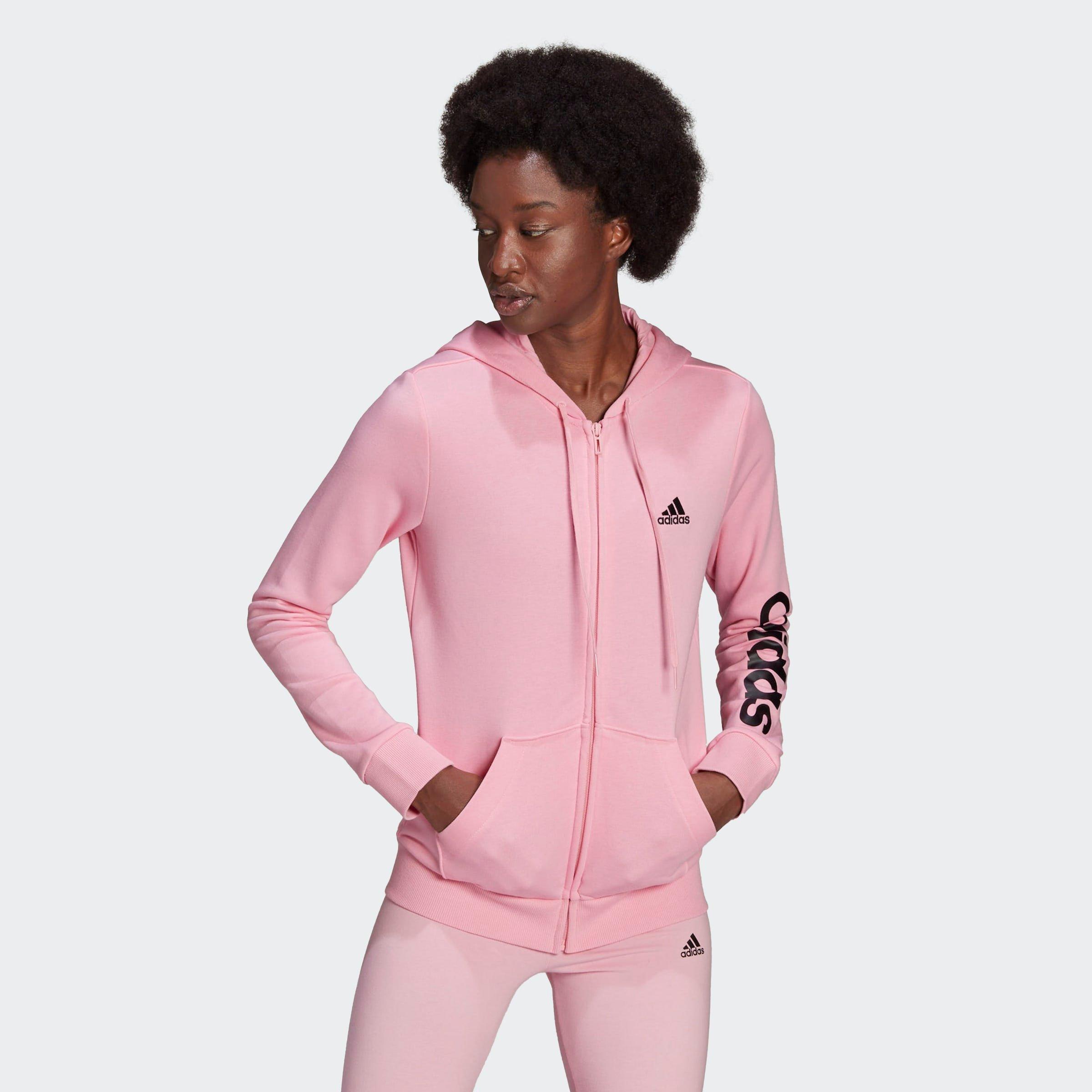 Adidas hoodie dames roze sales