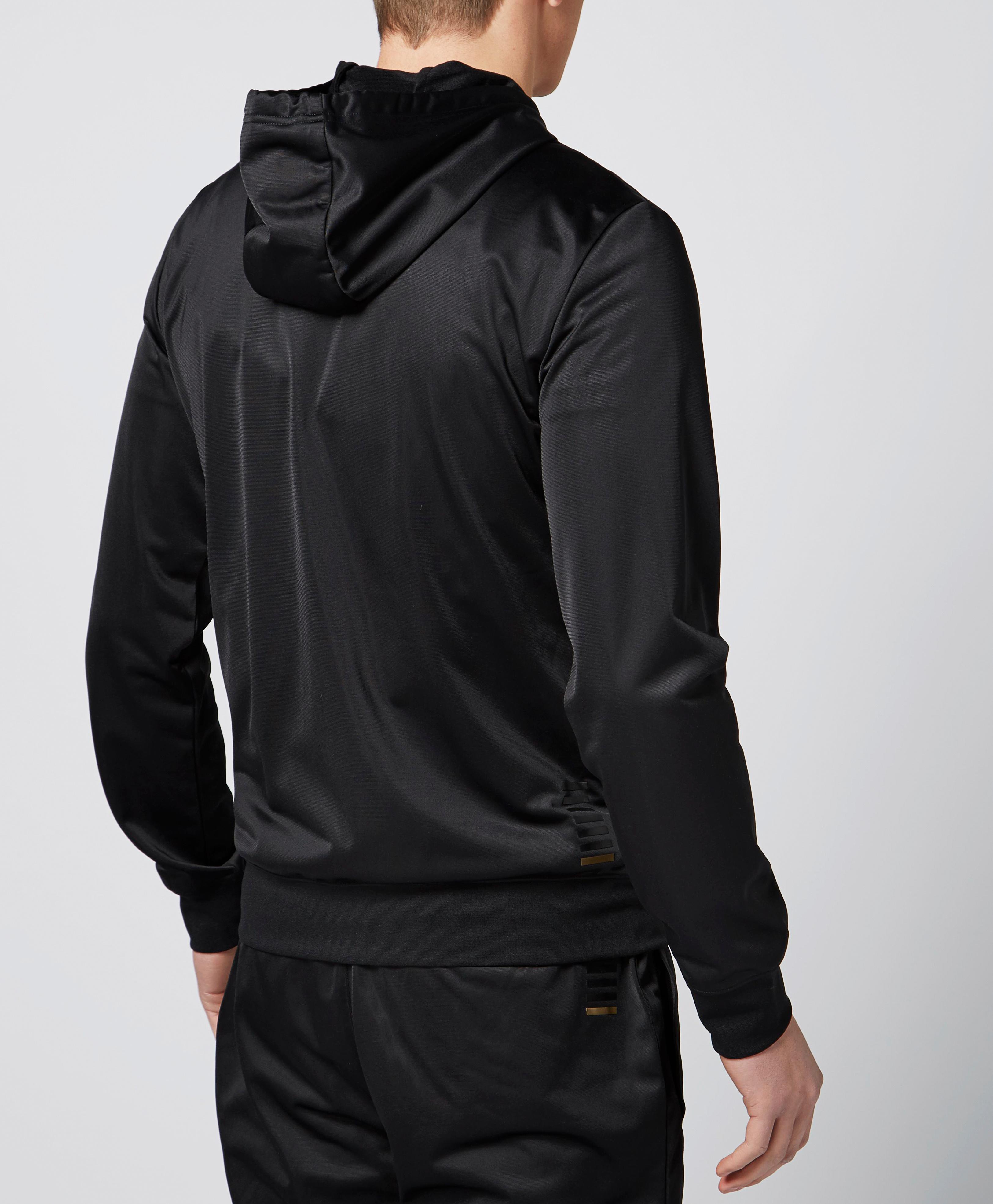 ea7 black and gold tracksuit