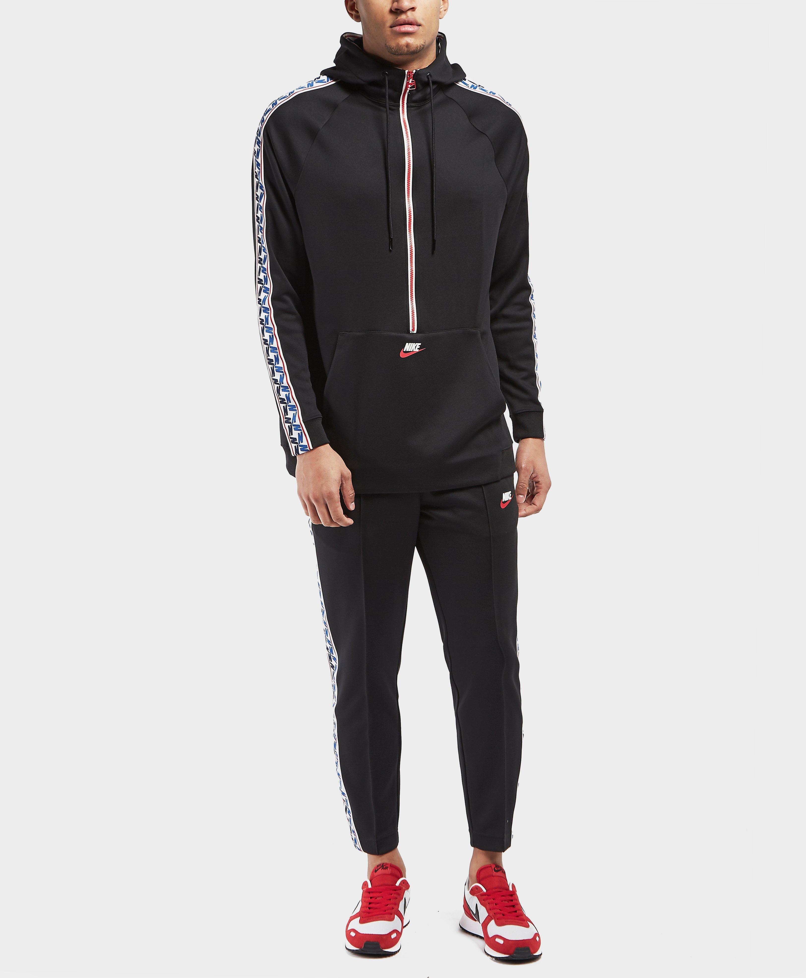 nike half zip taped poly hoodie