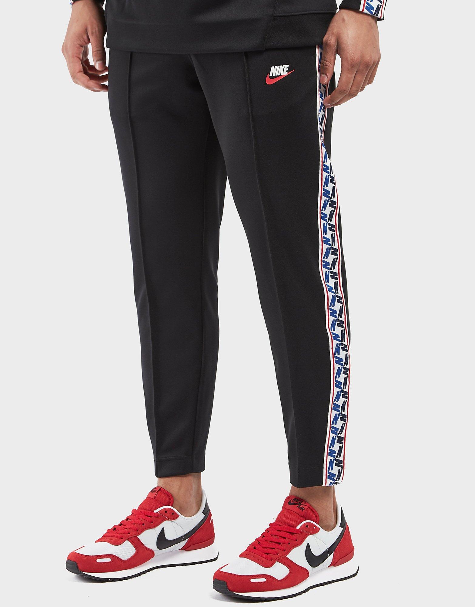 nike taped poly pant red