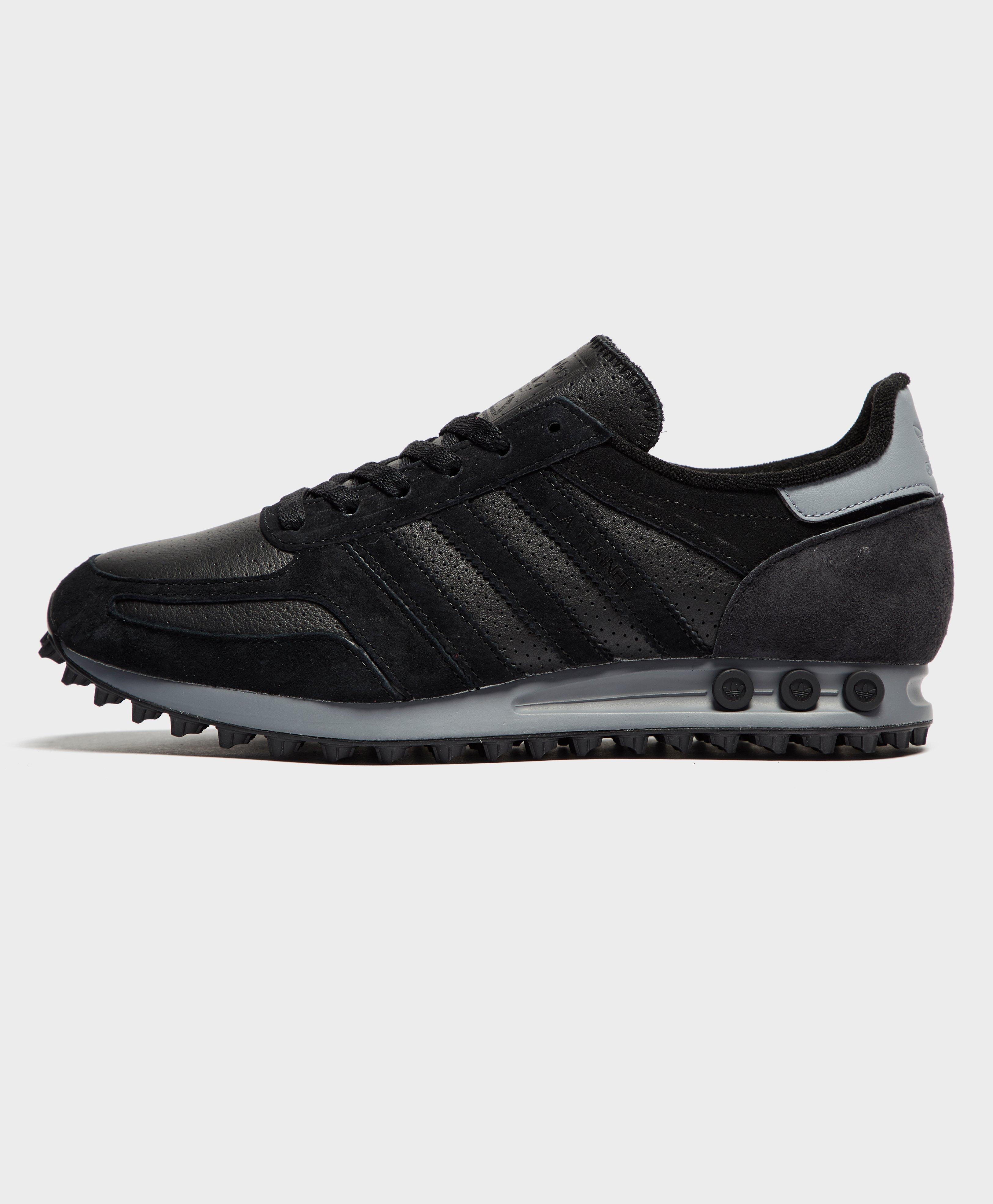 adidas la trainer black leather