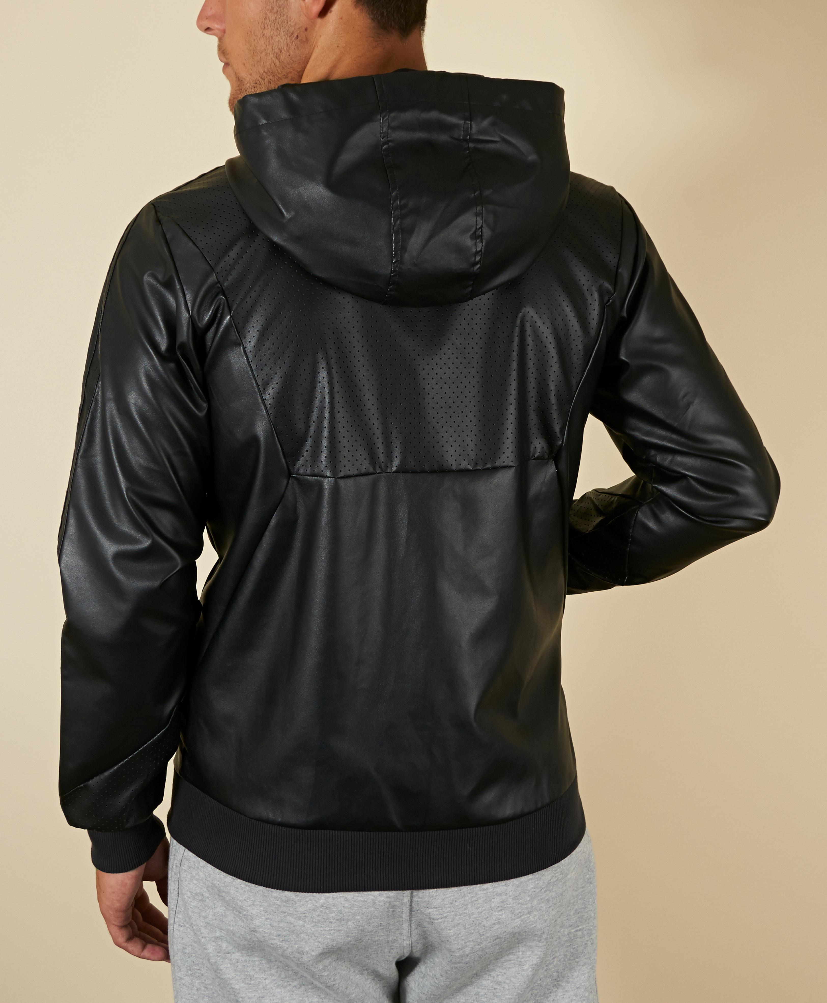 adidas faux leather jacket