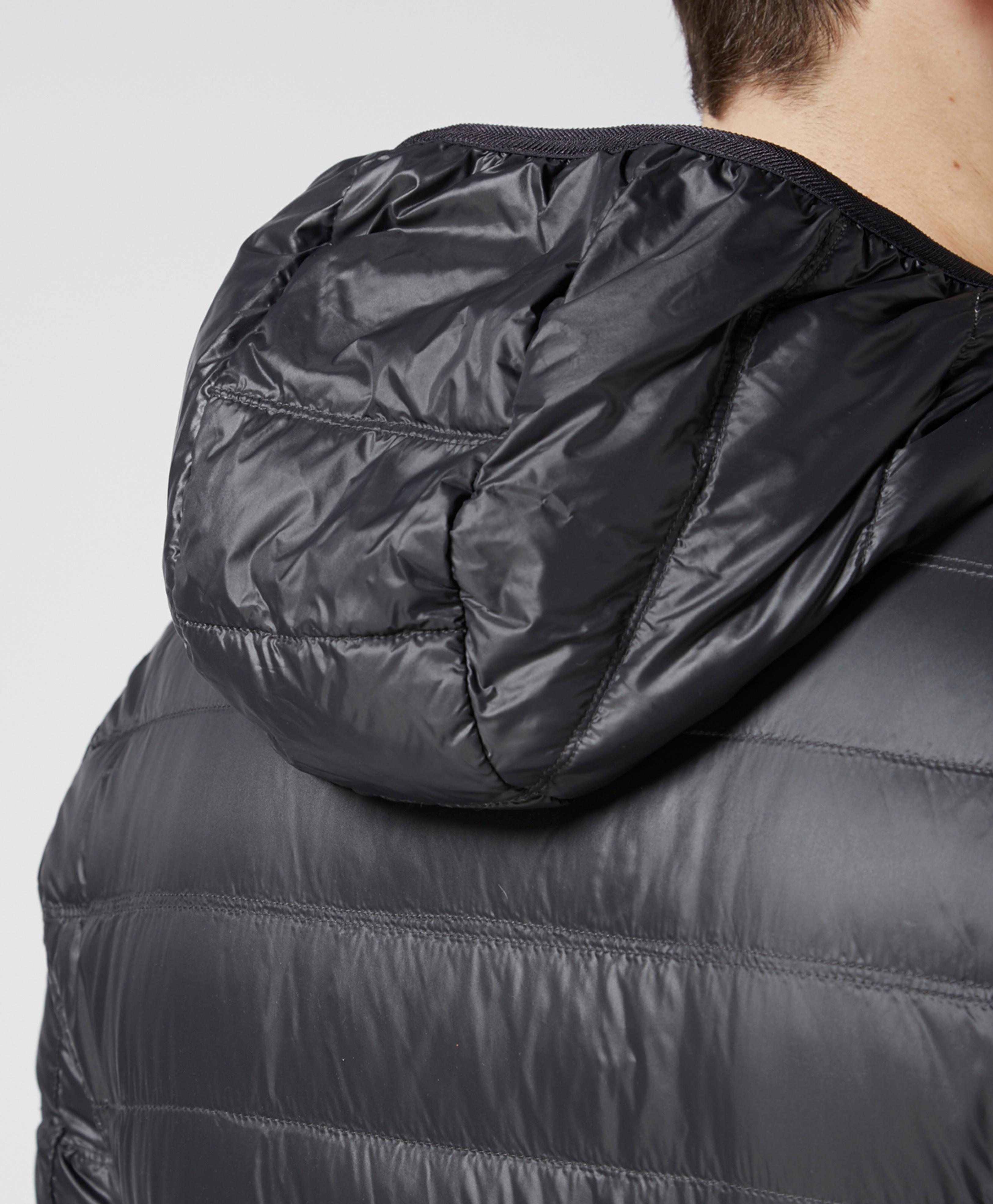 black armani bubble jacket