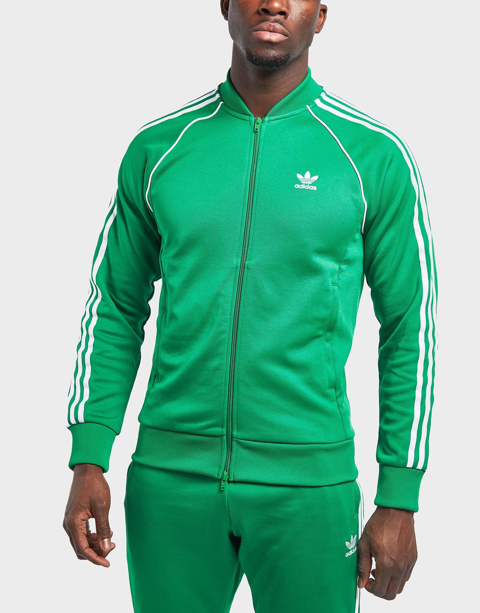 adidas originals superstar track top green