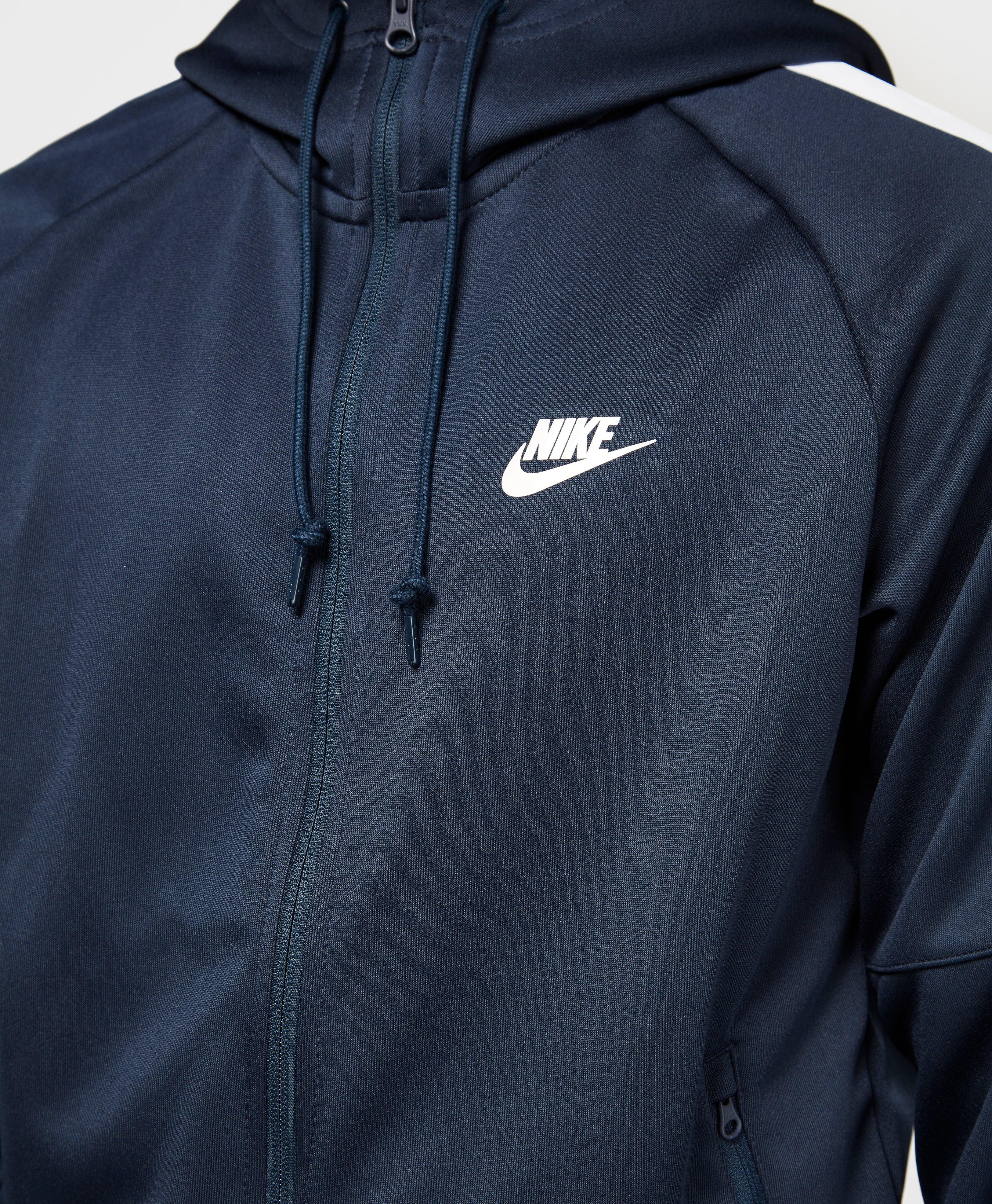 nike tribute full zip poly hoodie grey
