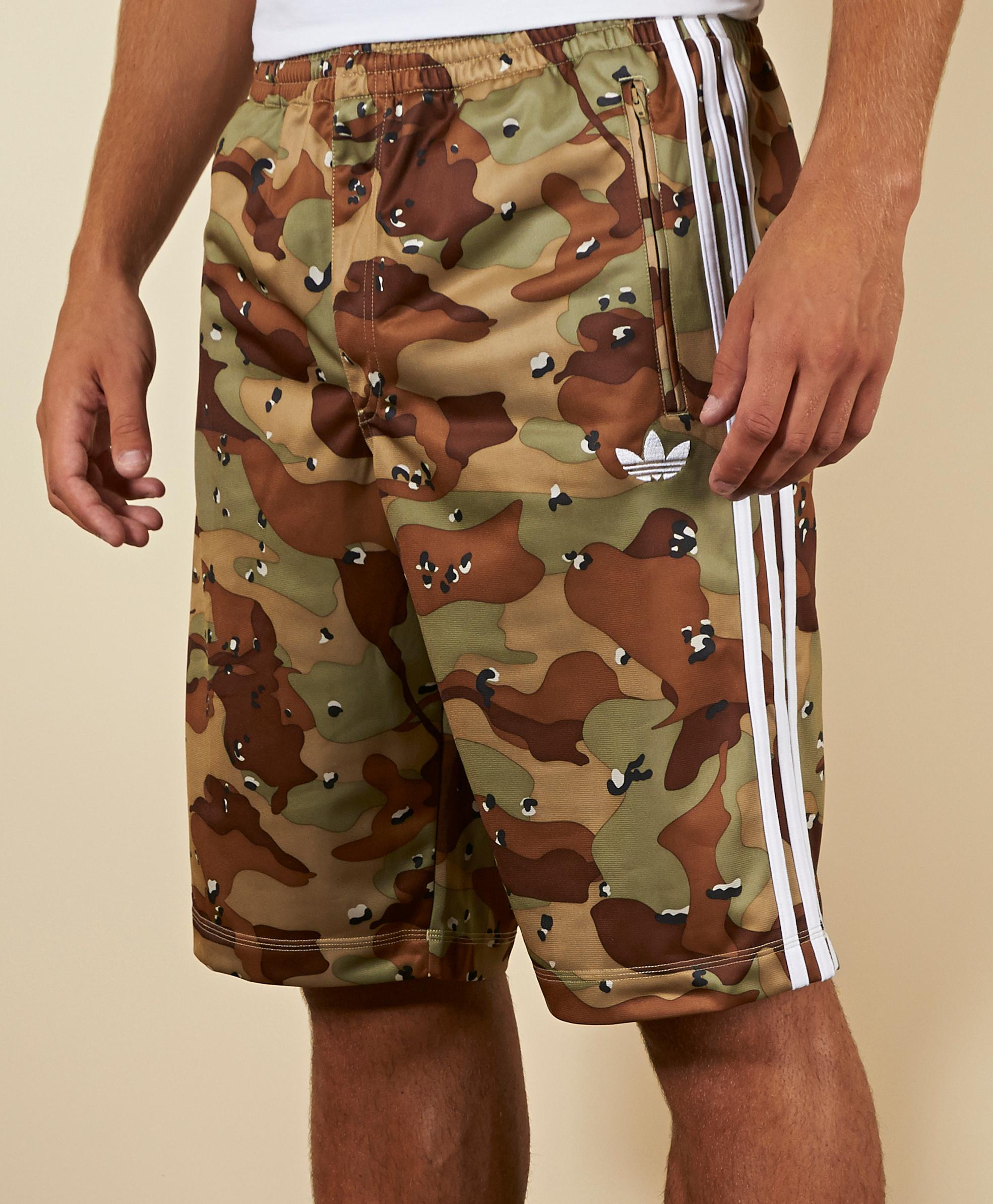 adidas firebird camo shorts